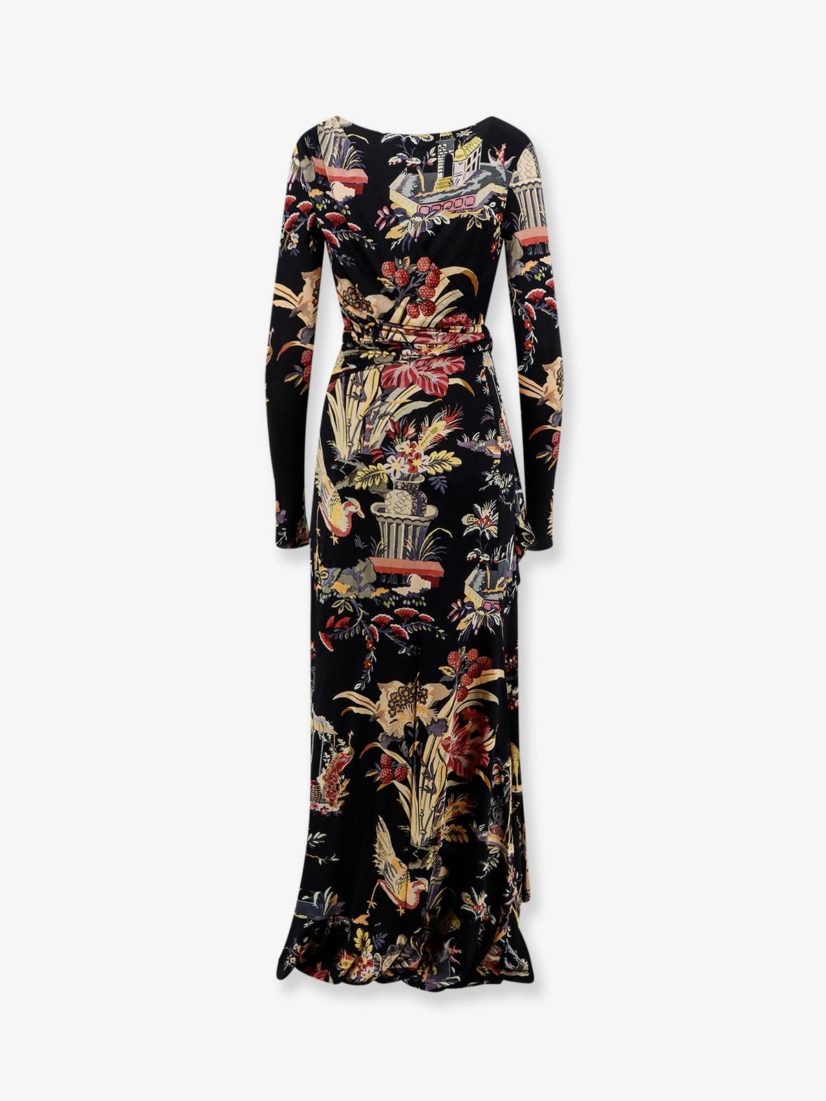 Etro Women Stretch Viscose Long Dress With Multicolor Print ETRO