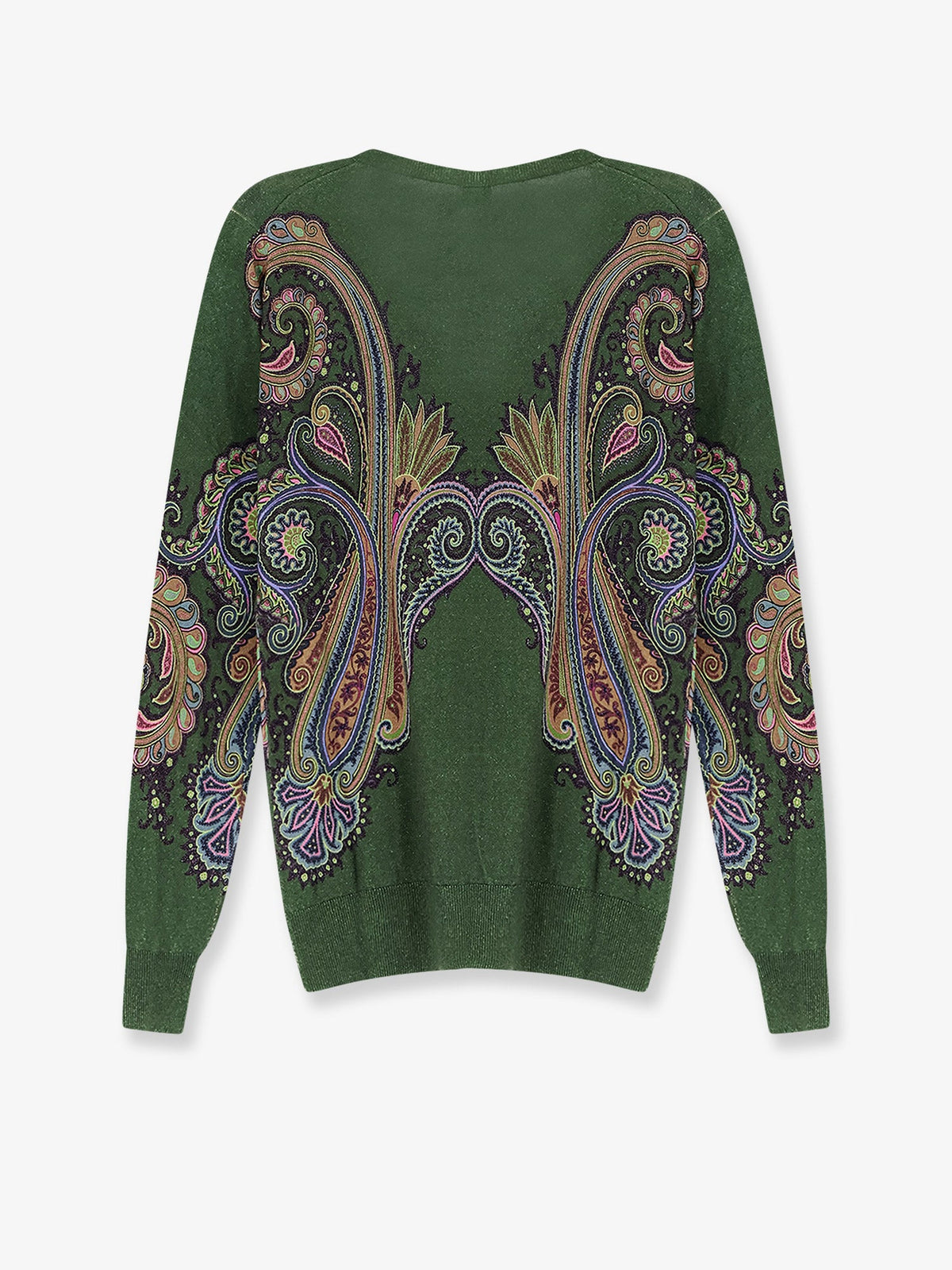 Etro Women Silk And Cashmere Blend Sweater With Iconic Paisley Print ETRO