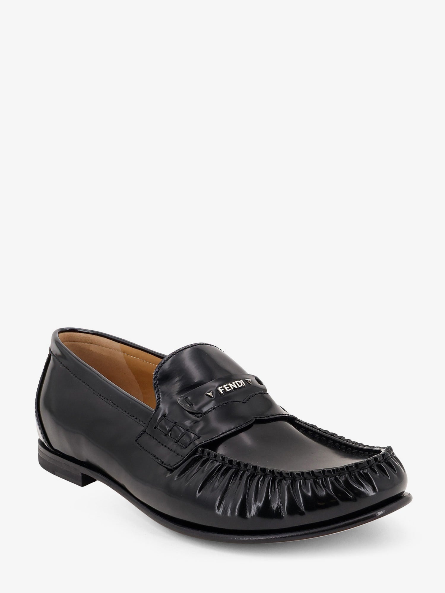 Fendi Men Leather Scrunch Loafers FENDI