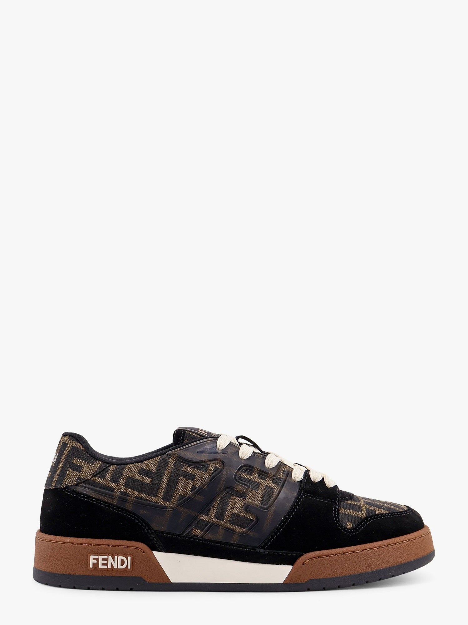 Fendi Men Fendi Match Ff Jacquard And Suede Sneakers FENDI