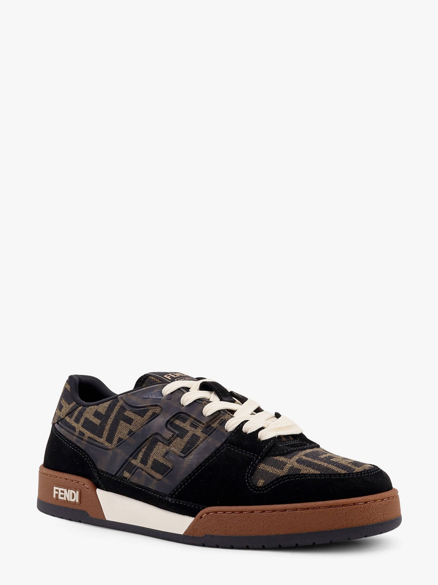 Fendi Men Fendi Match Ff Jacquard And Suede Sneakers FENDI