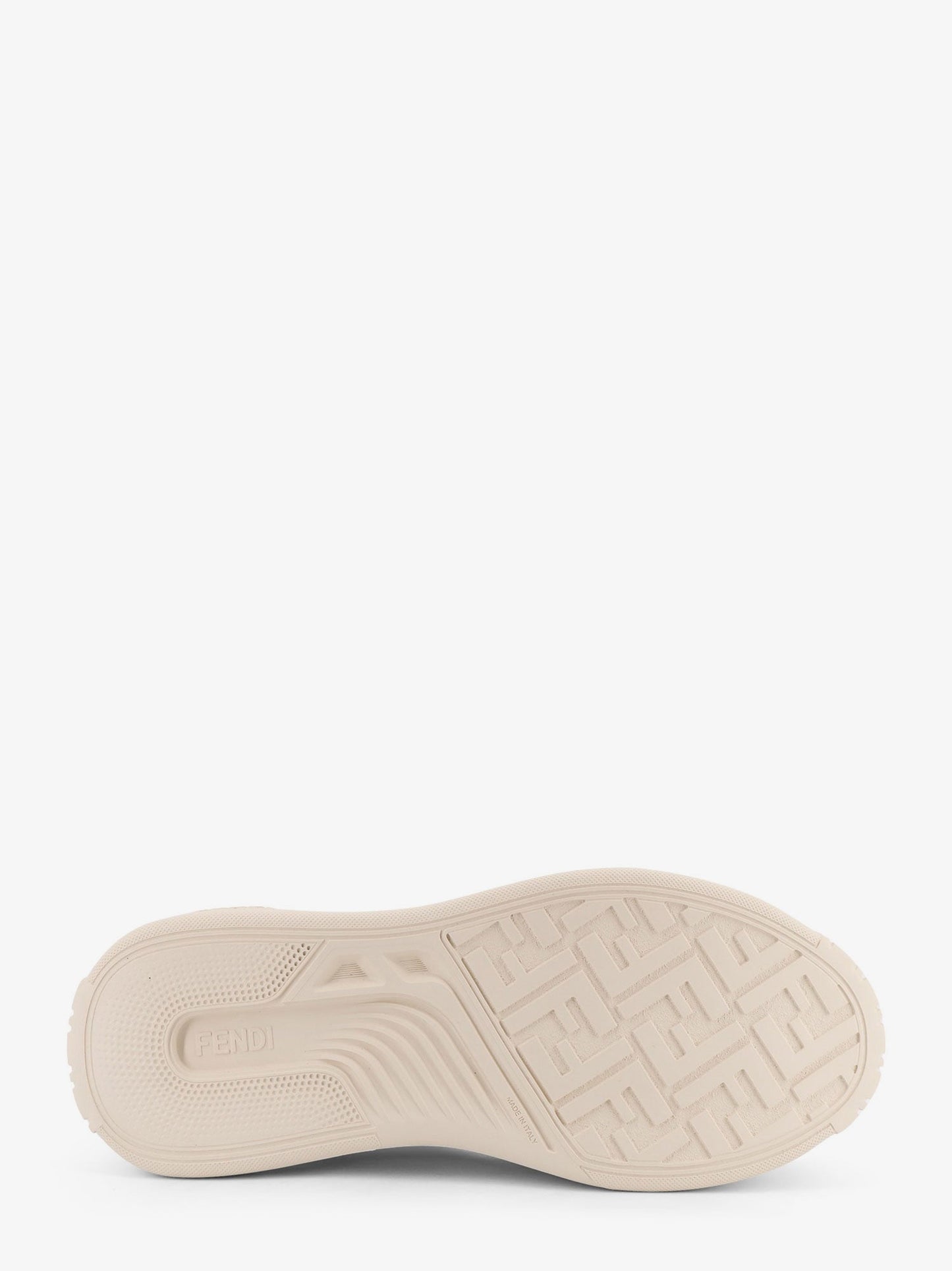 Fendi Men Fendi Force Leather Sneakers With Jacquard Ff Fabric Inserts FENDI