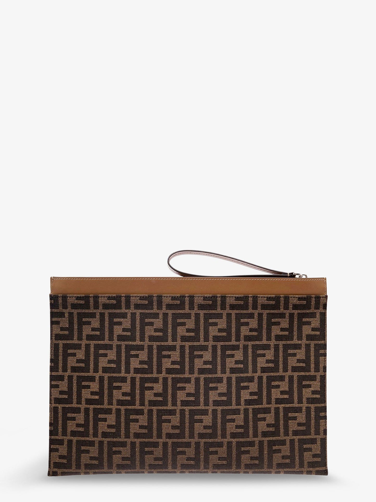 Fendi Men Ff Jacquard Fabric Flat Pouch Large FENDI