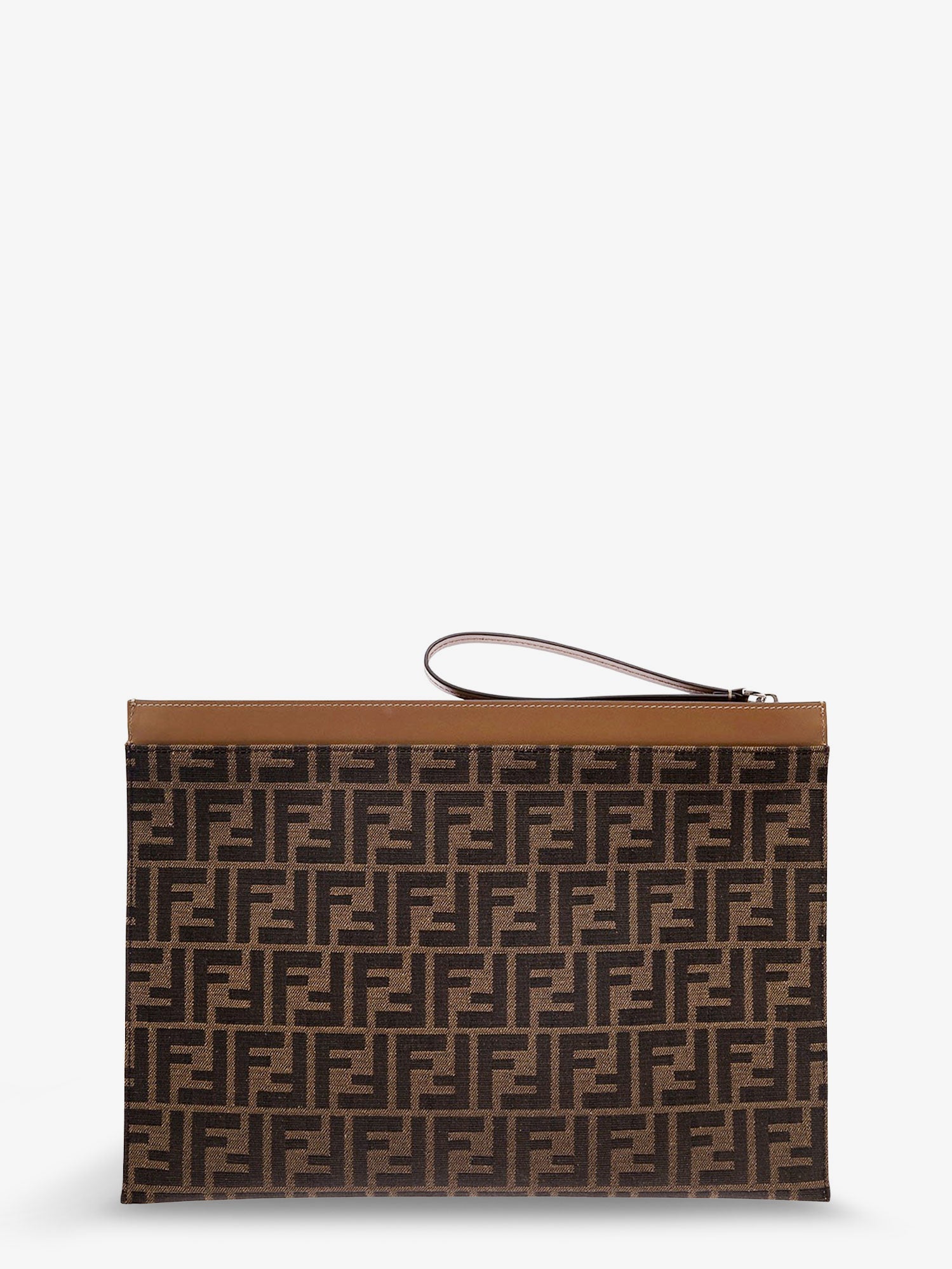 Fendi Men Ff Jacquard Fabric Flat Pouch Large FENDI