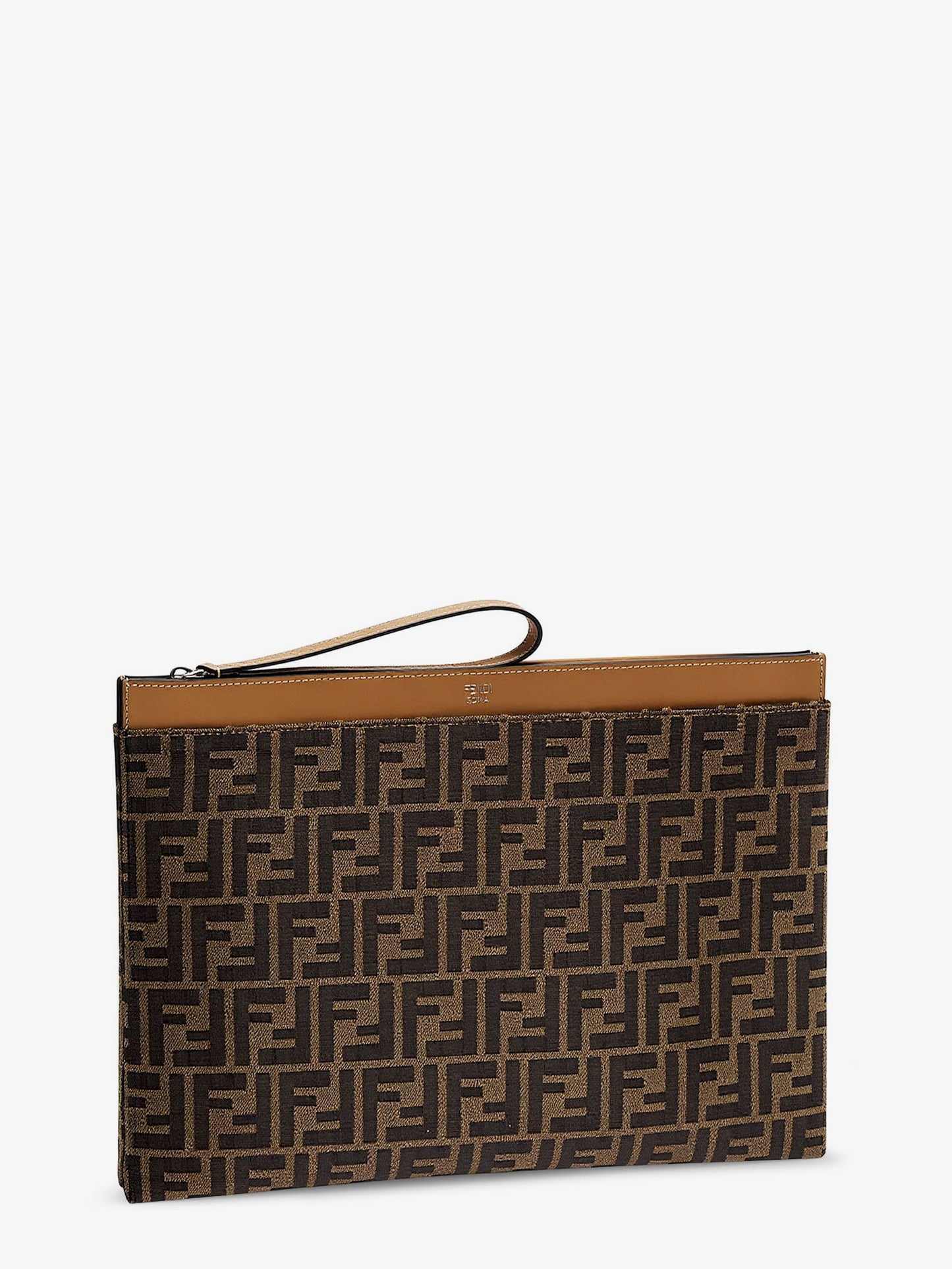 Fendi Men Ff Jacquard Fabric Flat Pouch Large FENDI
