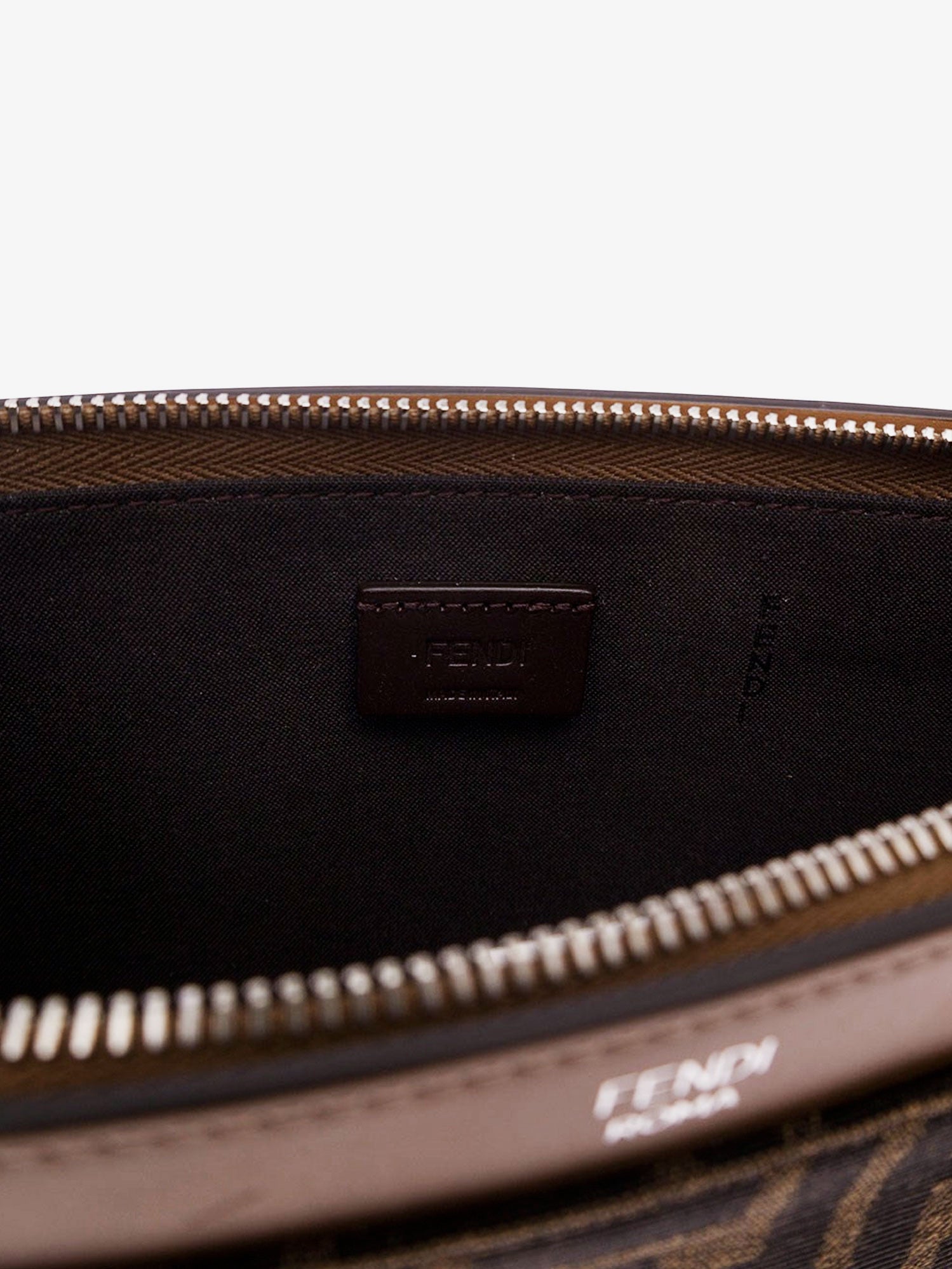 Fendi Men Ff Jacquard Fabric Flat Pouch Large FENDI