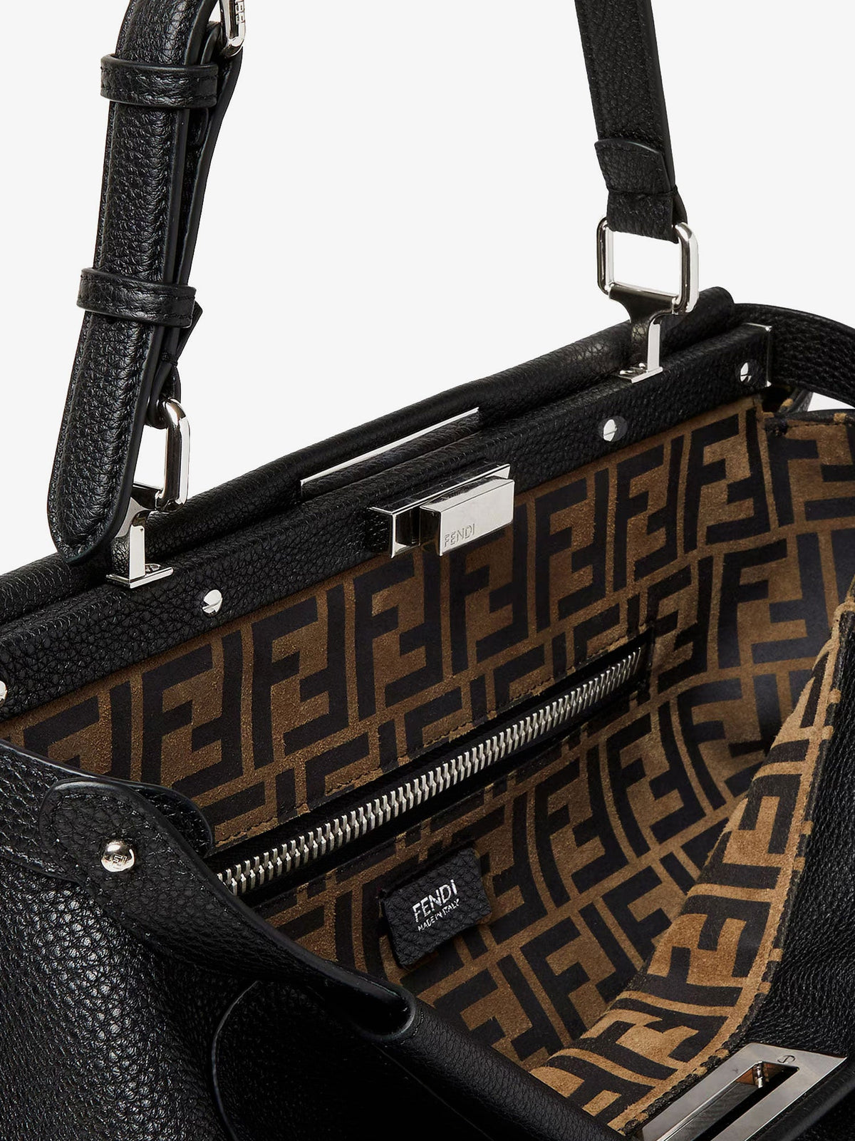 Fendi Men My Peekaboo Large Leather Crossbody Bag FENDI