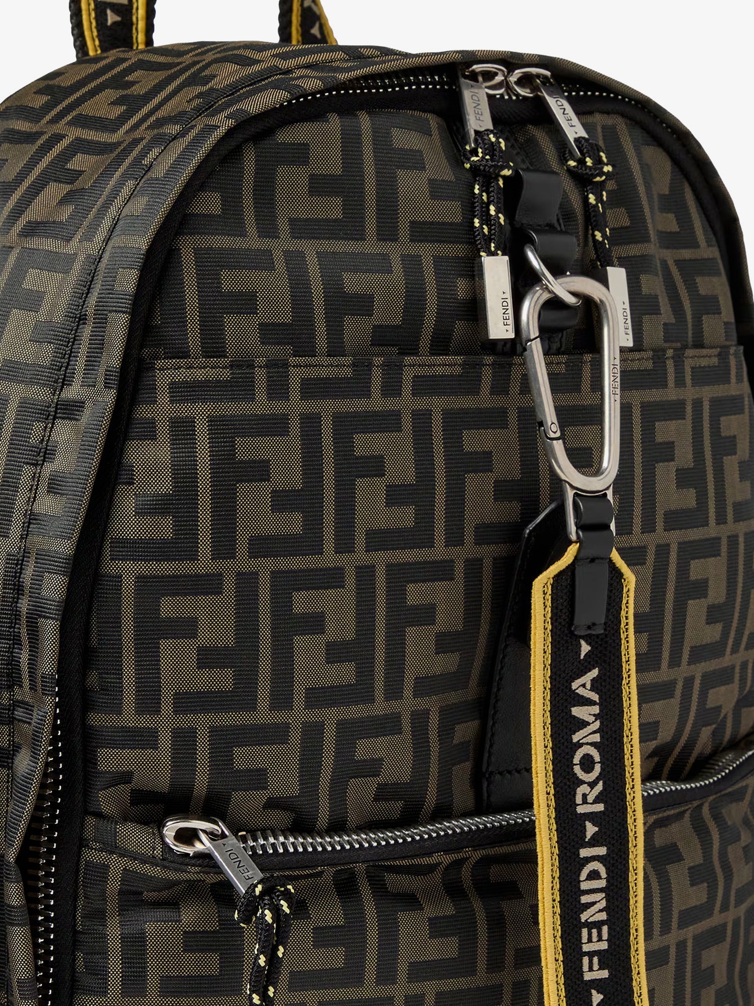 Fendi Men Climb Ff Zucca Technical Fabric Backpack FENDI