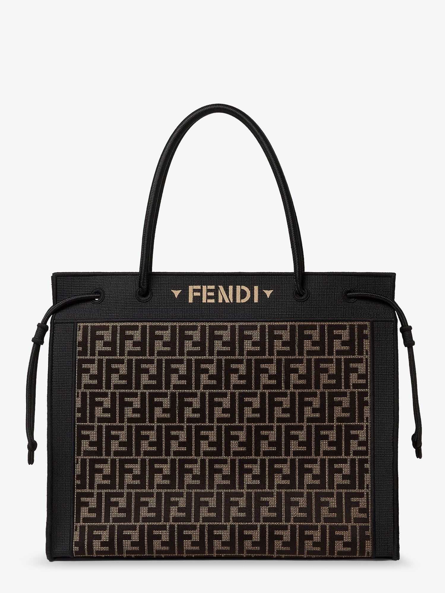 Fendi Women Magic Shopper Bag In Ff Fabric With Embroidered Logo On The Front FENDI