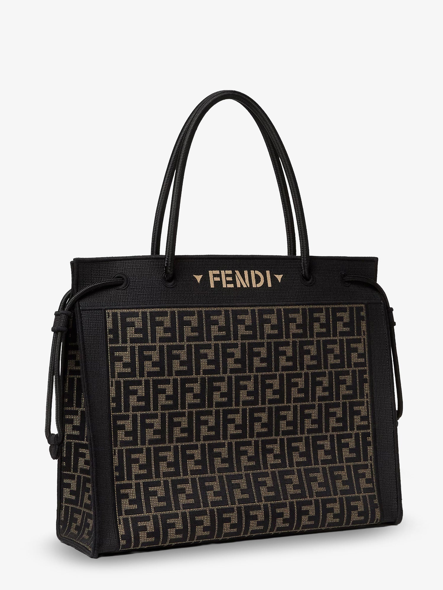 Fendi Women Magic Shopper Bag In Ff Fabric With Embroidered Logo On The Front FENDI