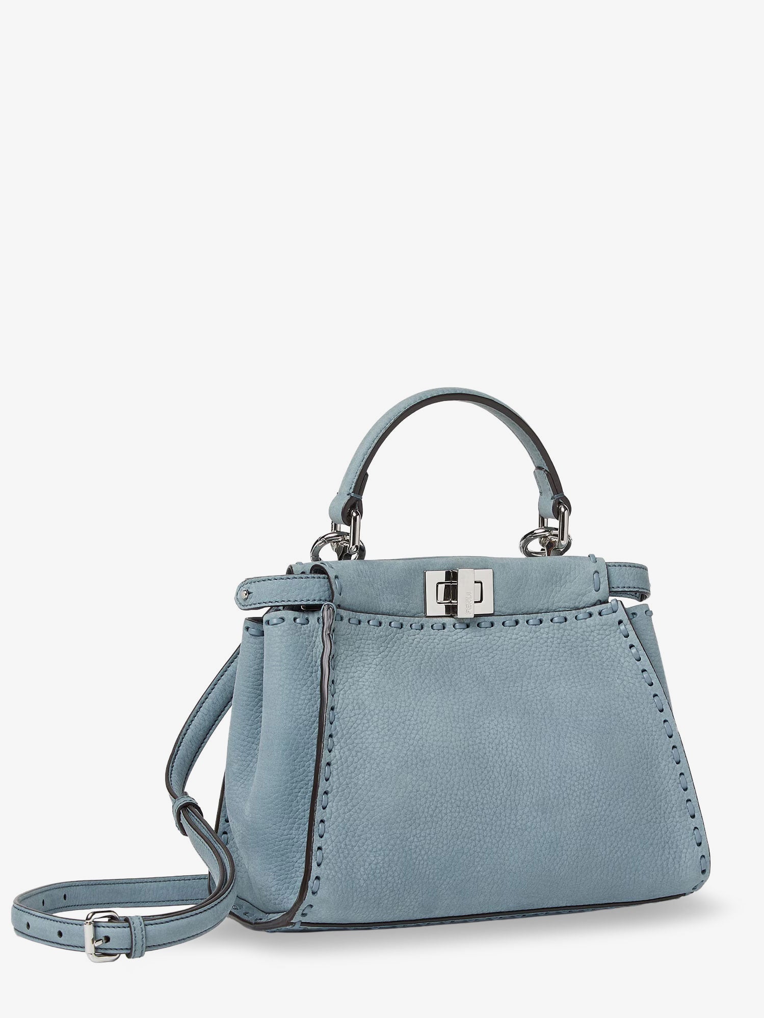 Fendi Women Peekaboo Mini Leather Crossbody Bag FENDI