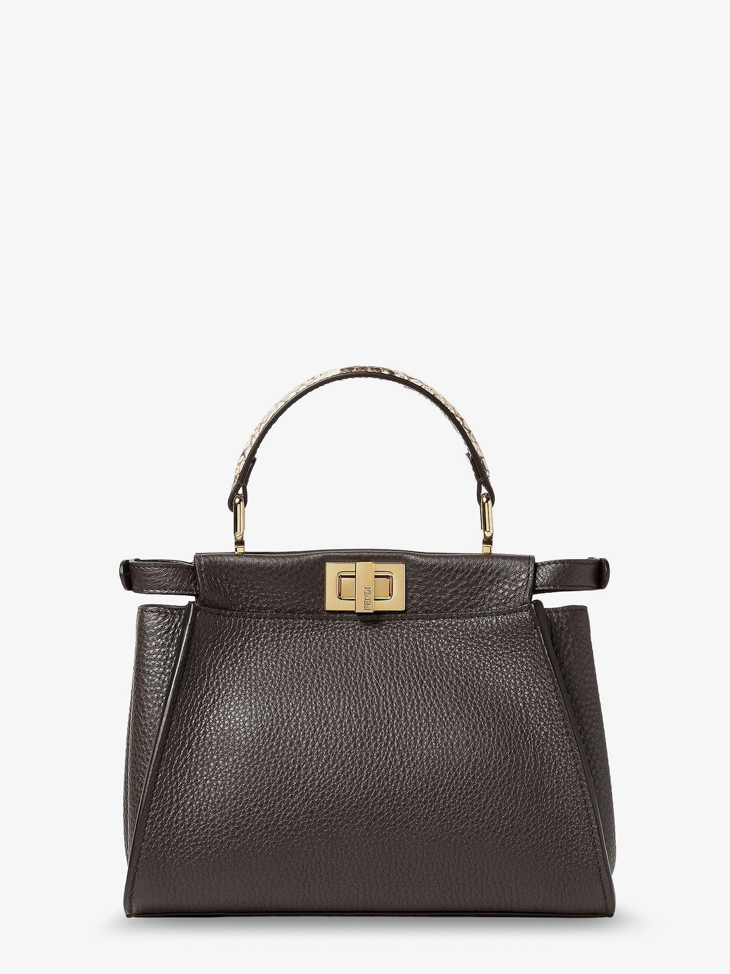 Fendi Women Peekaboo Mini Hammered Leather Handbag FENDI