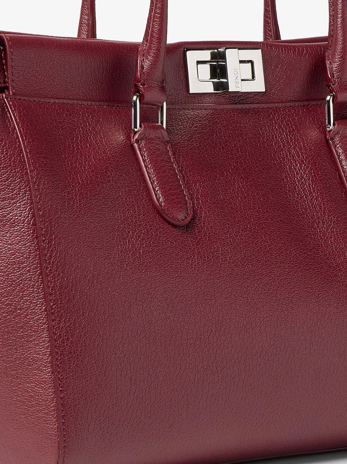 Fendi Women Peekaboo Tote Leather Shoulder Bag FENDI