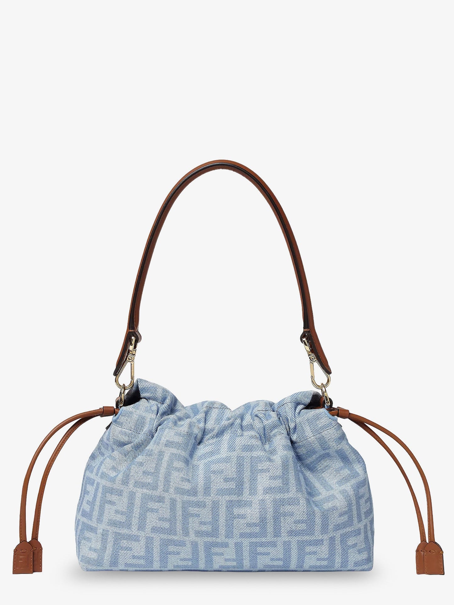 Fendi Women Mamma Baguette Light Denim Crossbody Bag FENDI