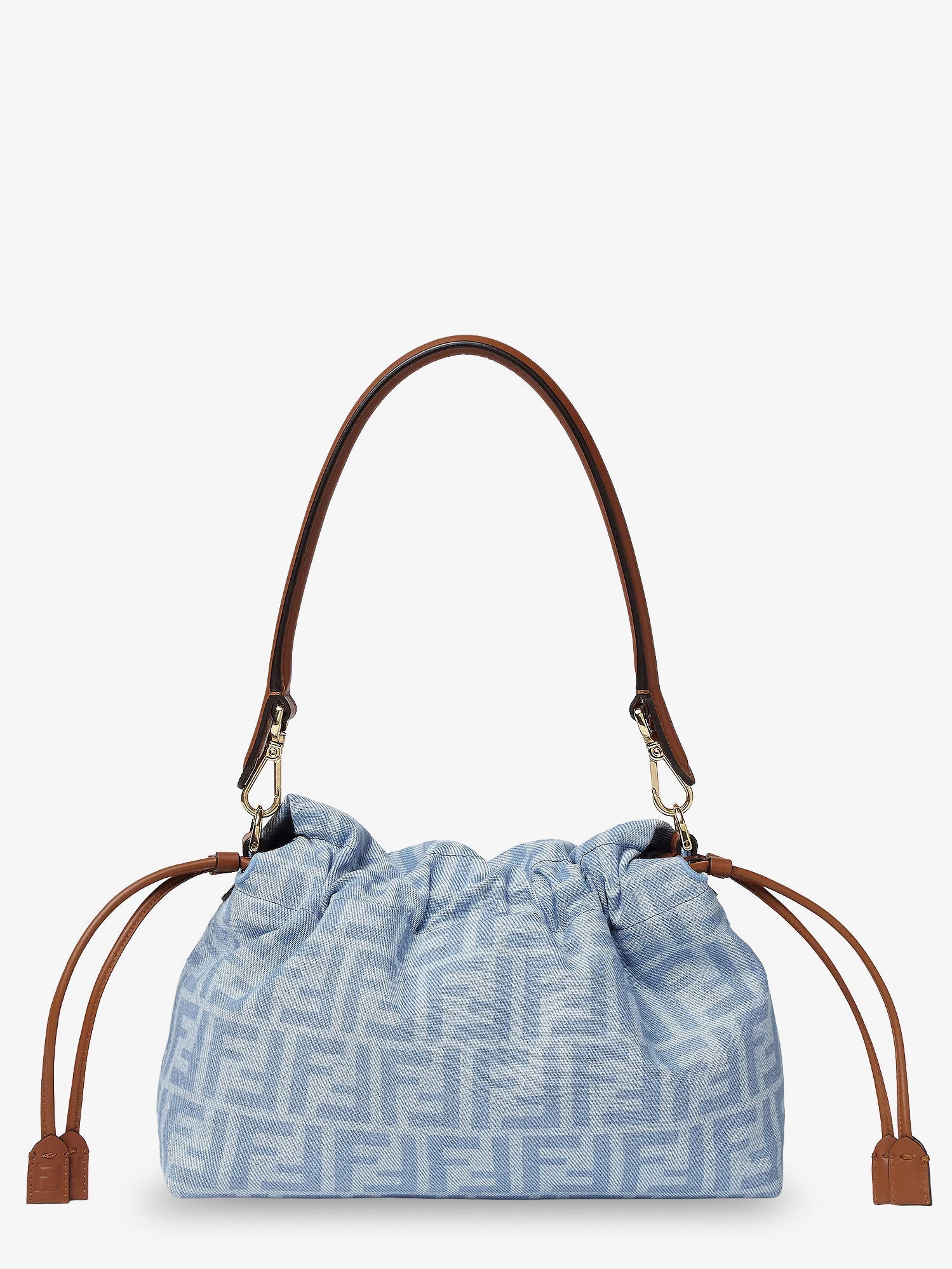 Fendi Women Mamma Baguette Light Denim Crossbody Bag FENDI
