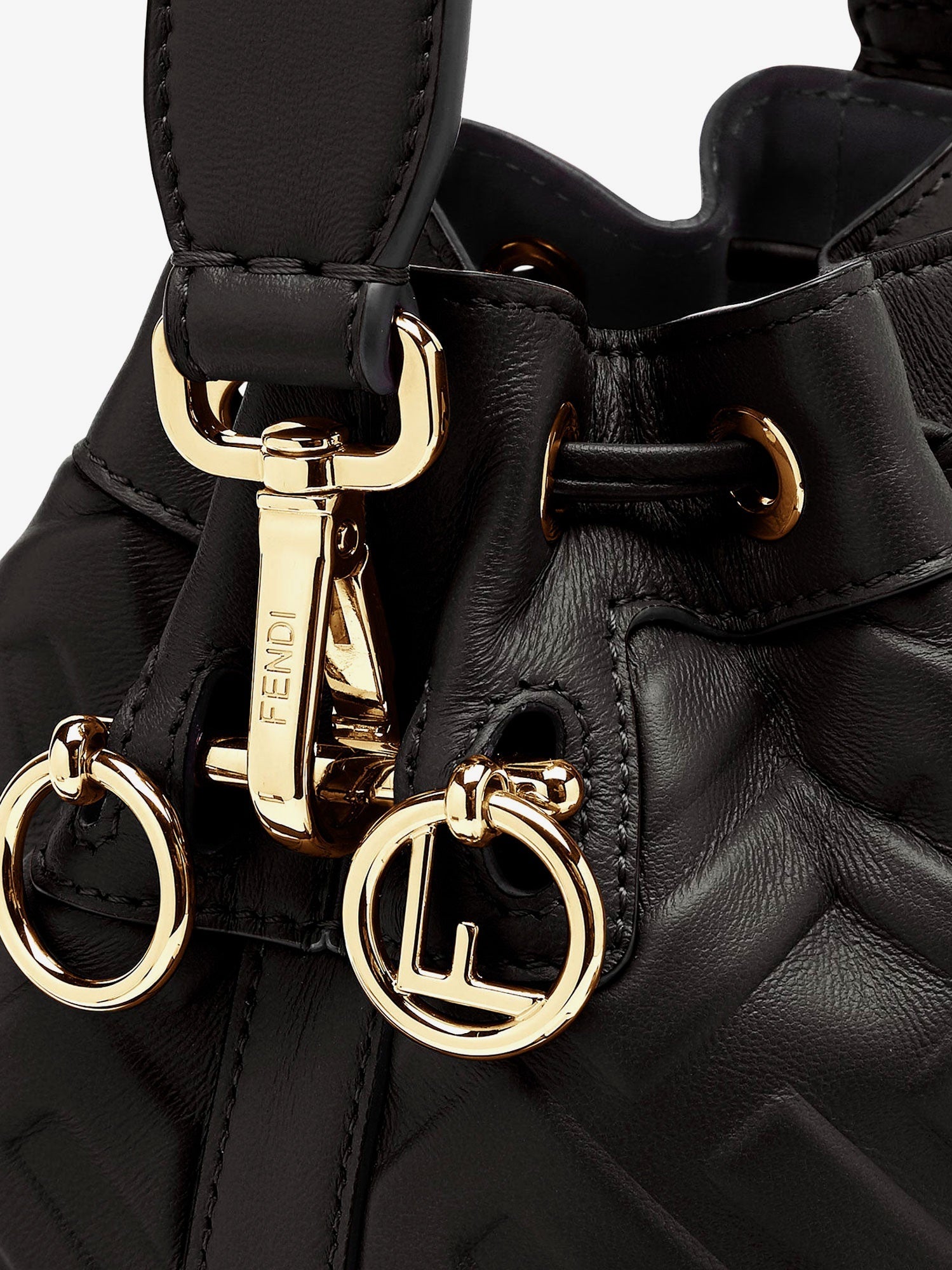 Fendi Women Mon Tresor Leather Bucket Bag FENDI