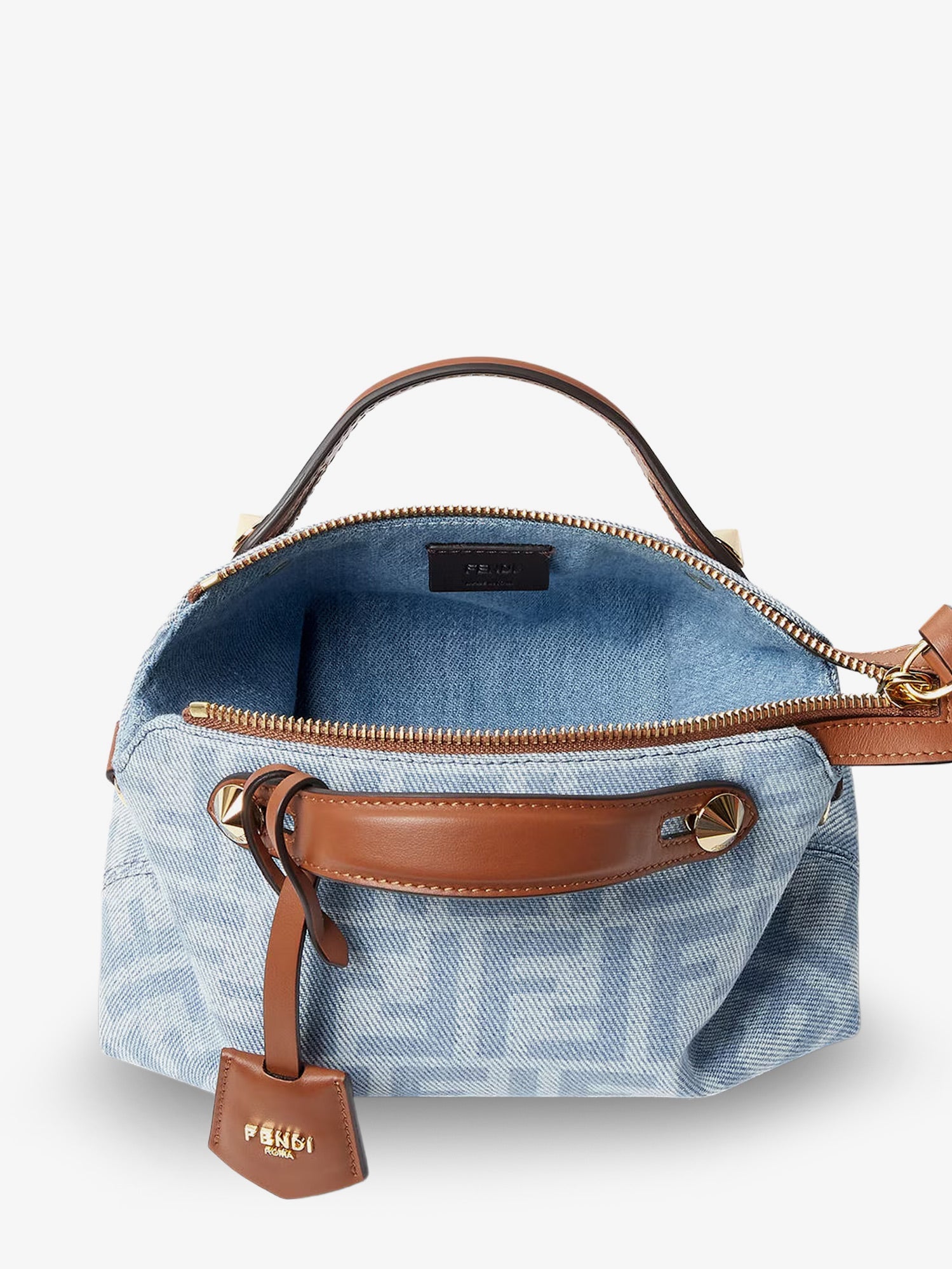 Fendi Women By The Way Soft Mini Ff Denim Handbag FENDI