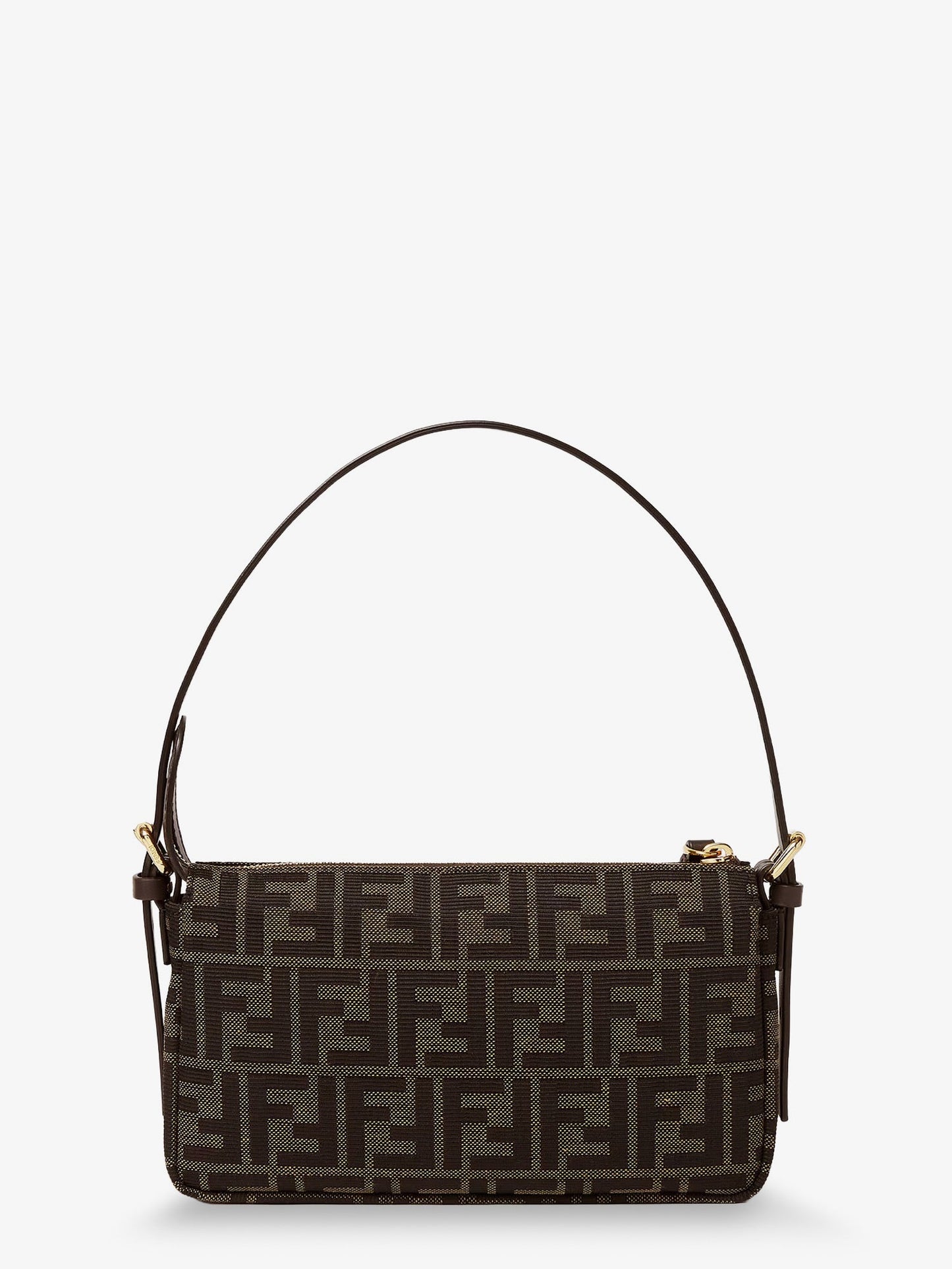 Fendi Women Zip Top Small Ff Zucca Fabric Shoulder Bag FENDI