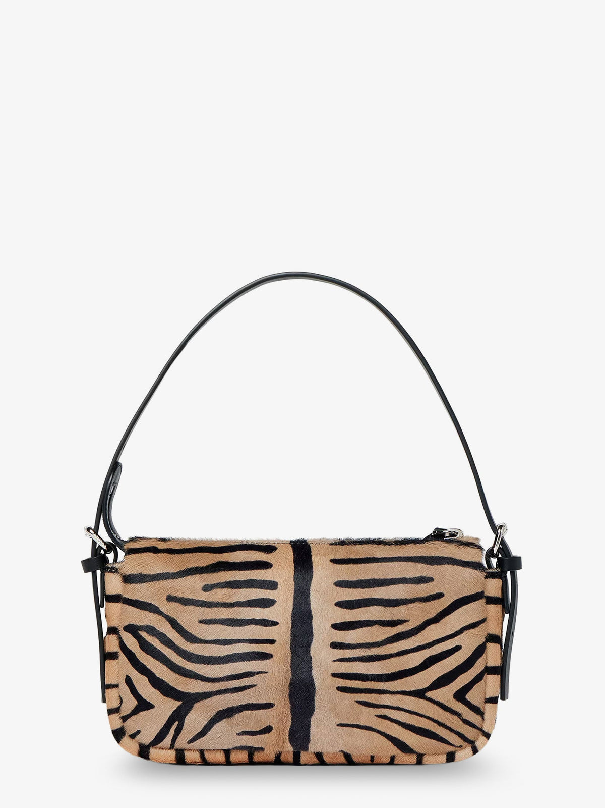Fendi Women Zip Top Small Shoulder Bag In Tiger-Print Pony Skin FENDI