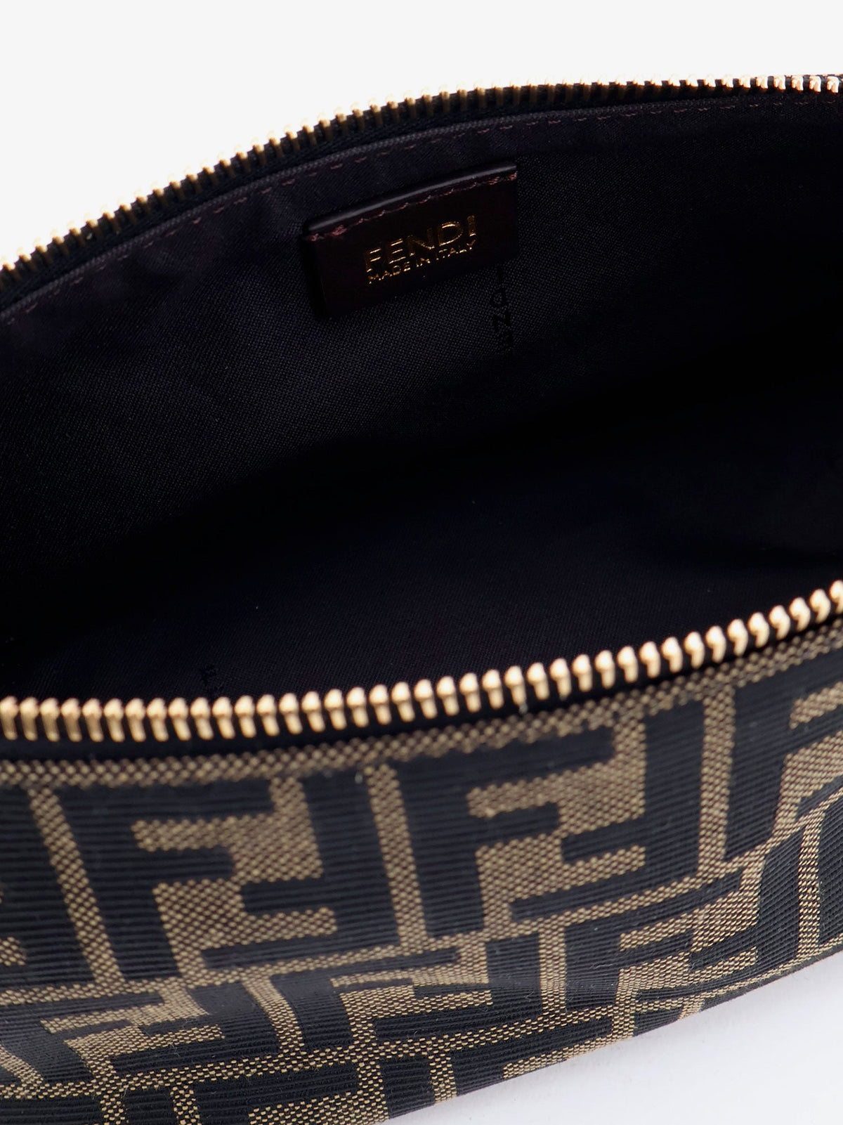 Fendi Women Vanity Pouch Ff Jacquard Fabric Small Handbag FENDI