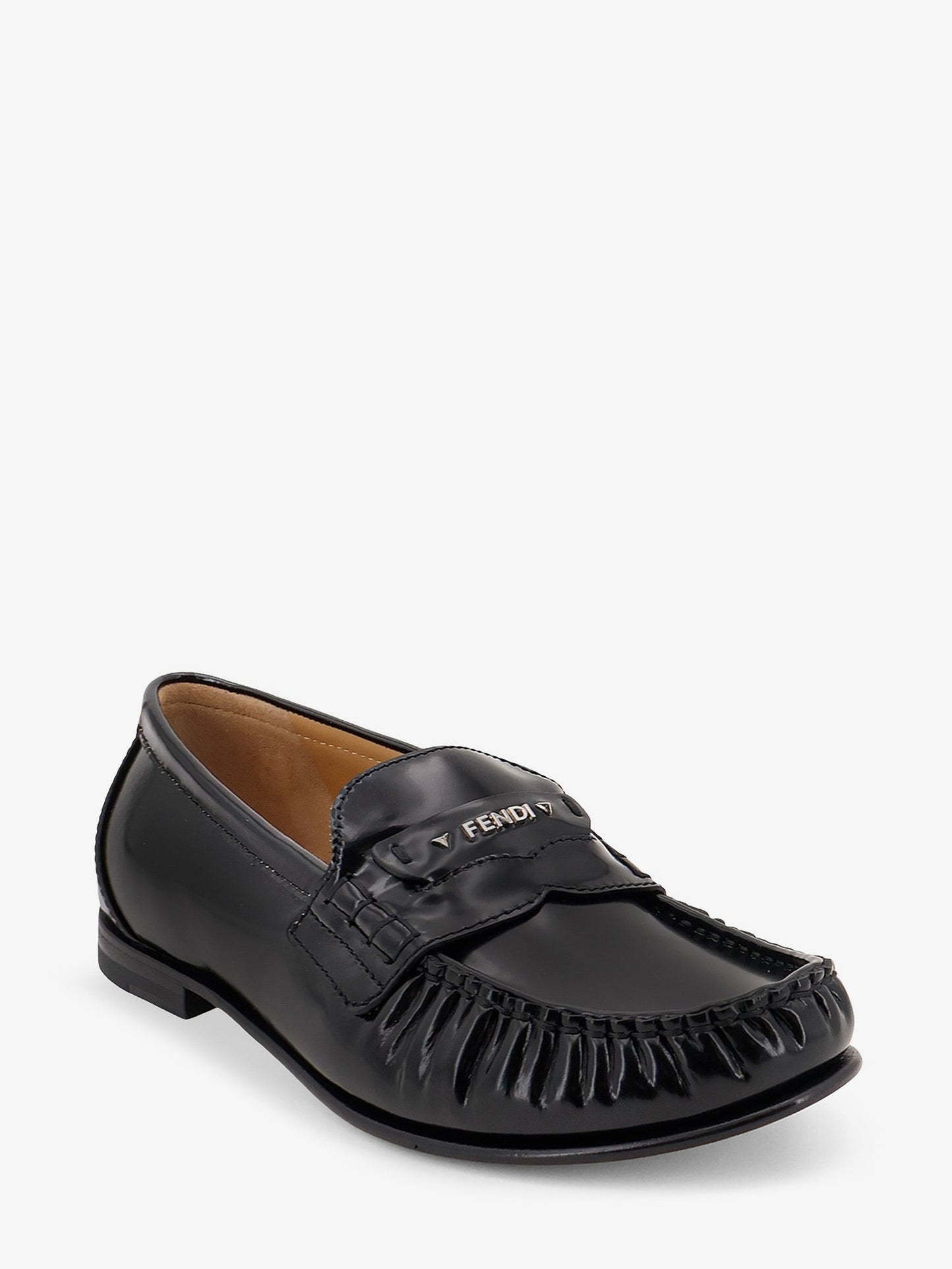 Fendi Women Leather Scrunch Loafers FENDI