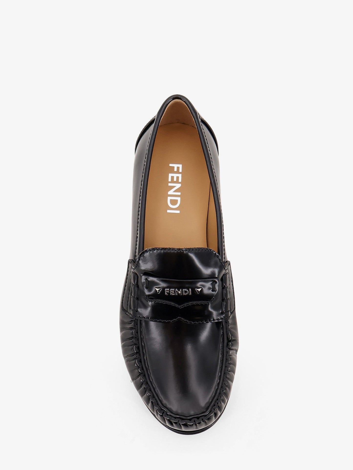 Fendi Women Leather Scrunch Loafers FENDI
