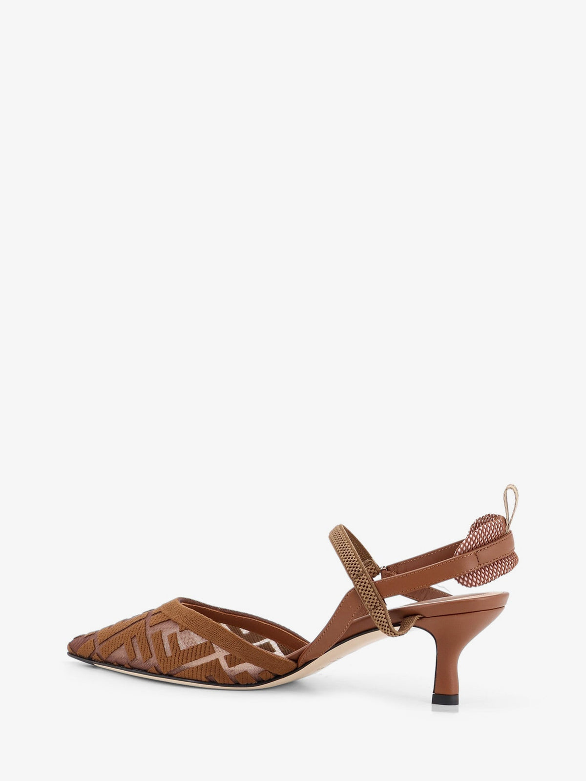 Fendi Women Colibri Mesh Pumps With Ff Embroidery FENDI