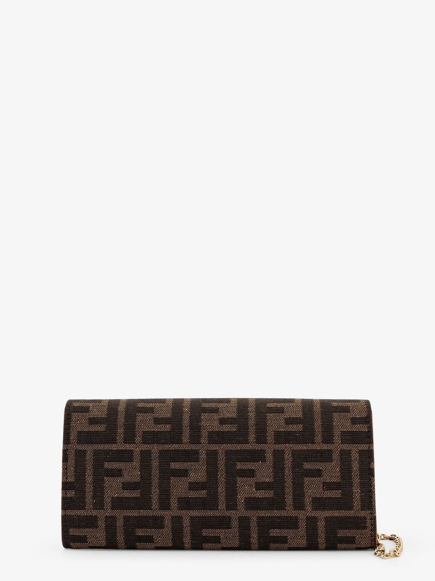 Fendi Women Continental With Chain Baguette Ff Jacquard Fabric Crossbody Bag FENDI