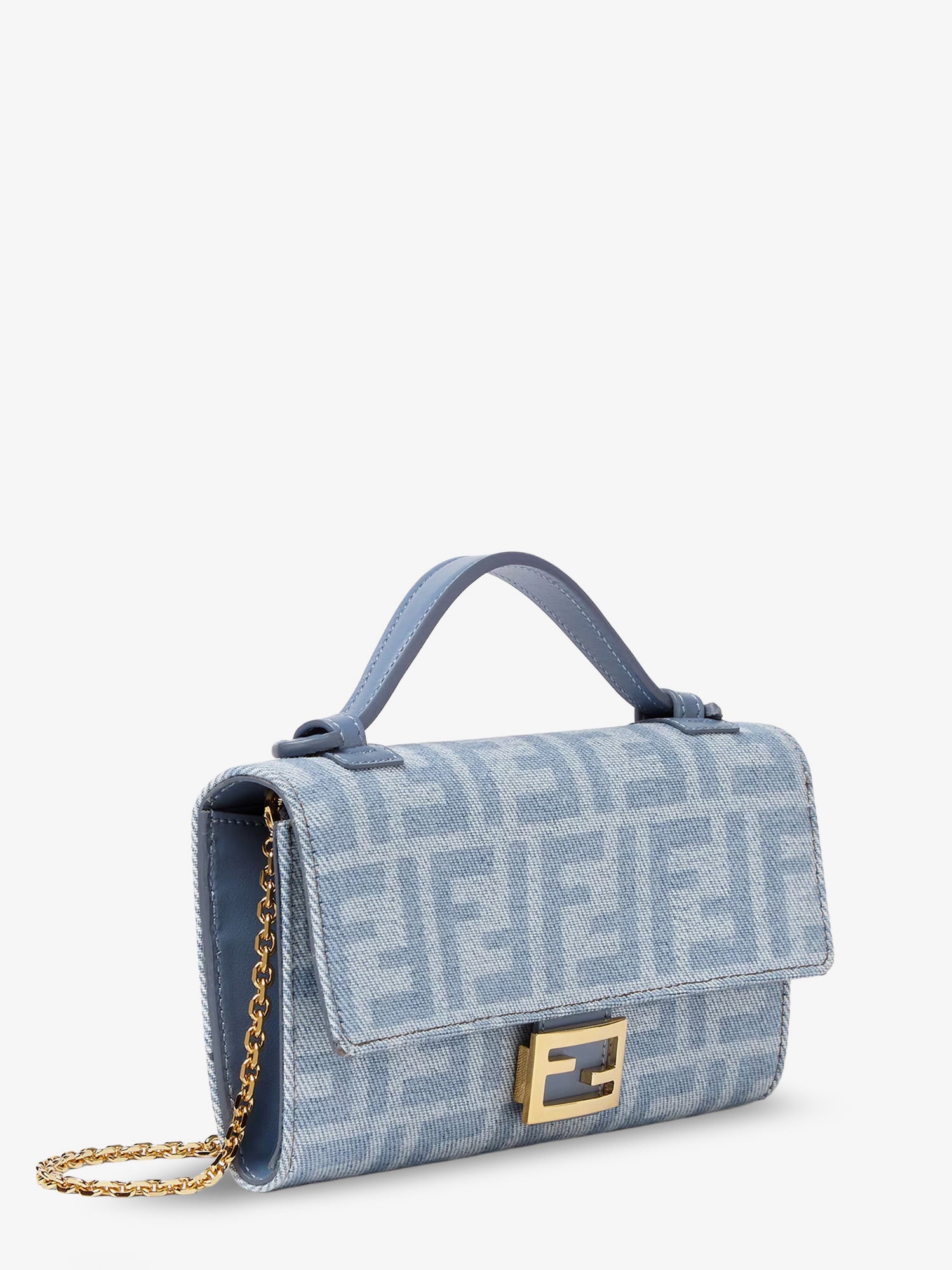 Fendi Women Baguette Continental Canvas Crossbody Bag With All-Over Ff Motif FENDI