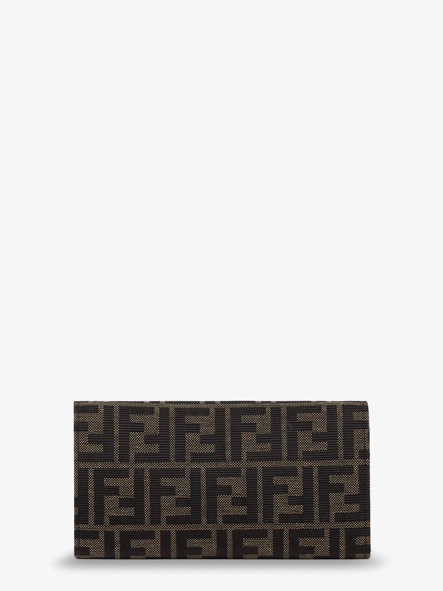 Fendi Women Ff Zucca Fabric Continental Wallet With Chain Tube FENDI