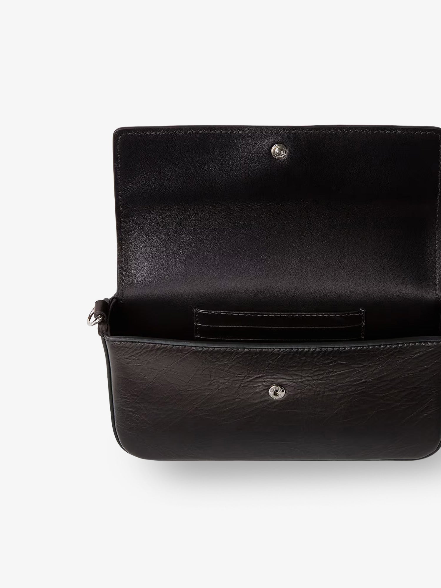 Fendi Women Crackled Leather Wallet On Chain Tube Crossbody Bag FENDI