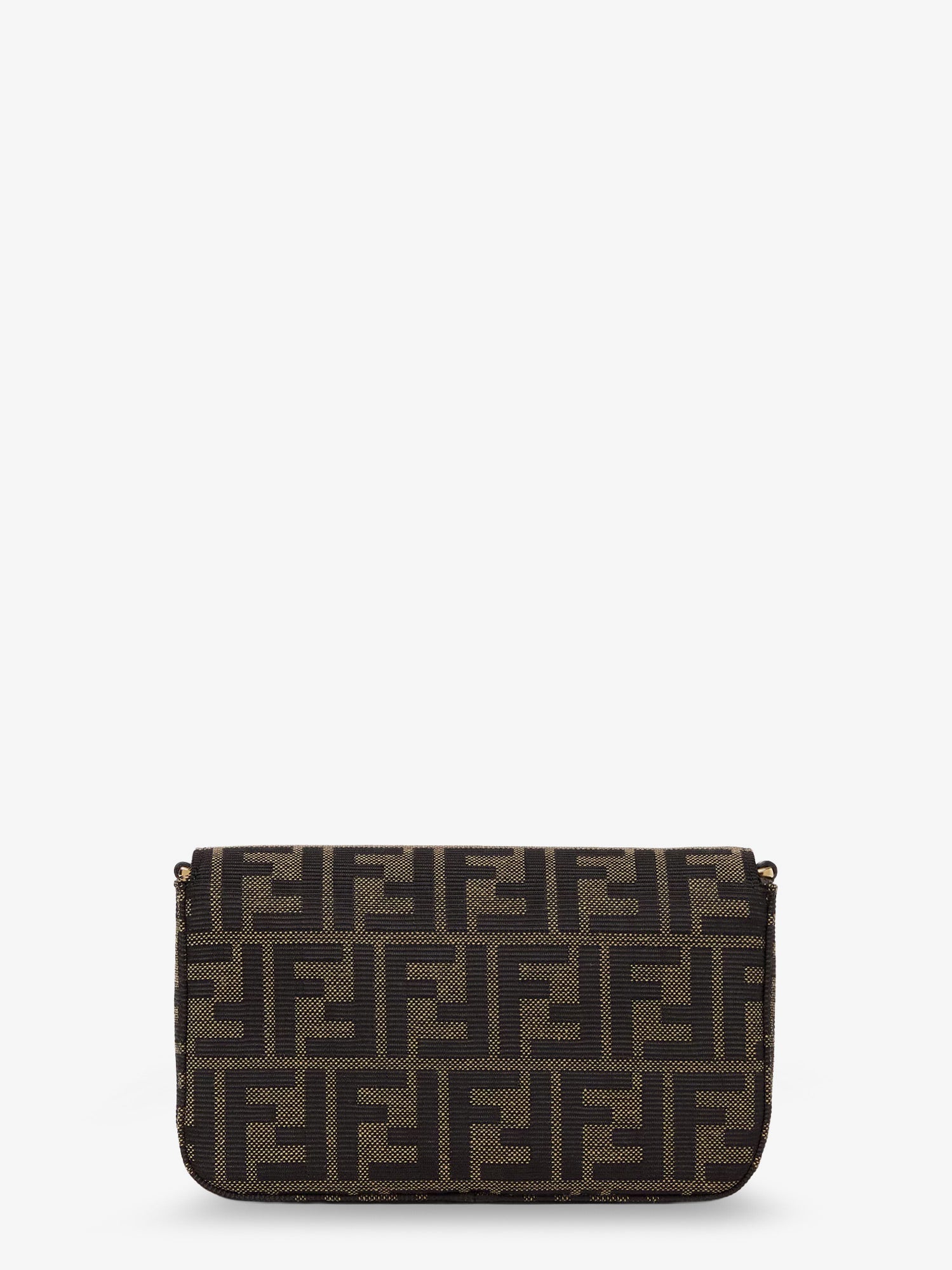 Fendi Women Wallet On Chain Tube Ff Zucca Fabric Crossbody Bag FENDI