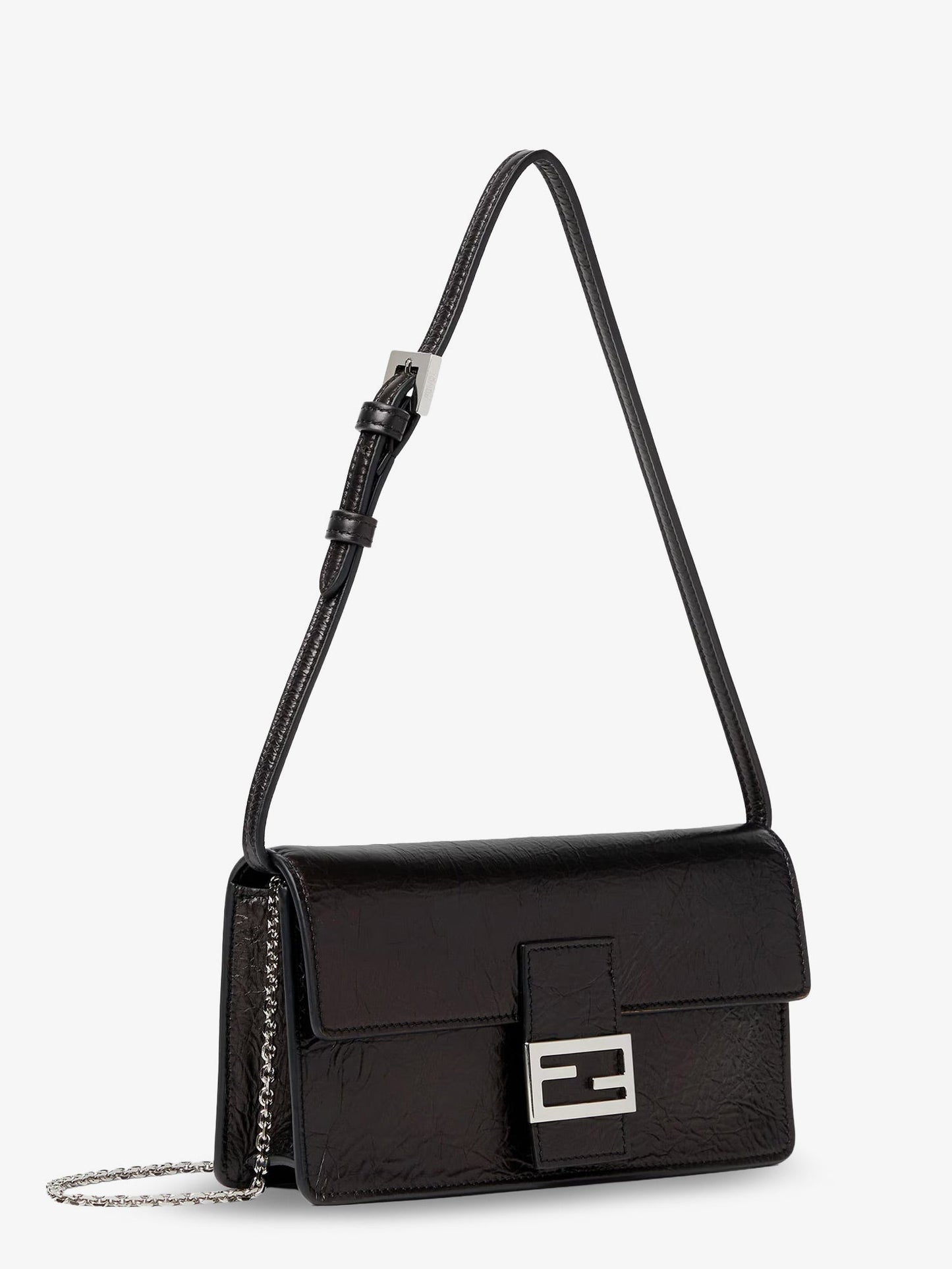 Fendi Women Wallet On Chain Tube Leather Crossbody Bag FENDI