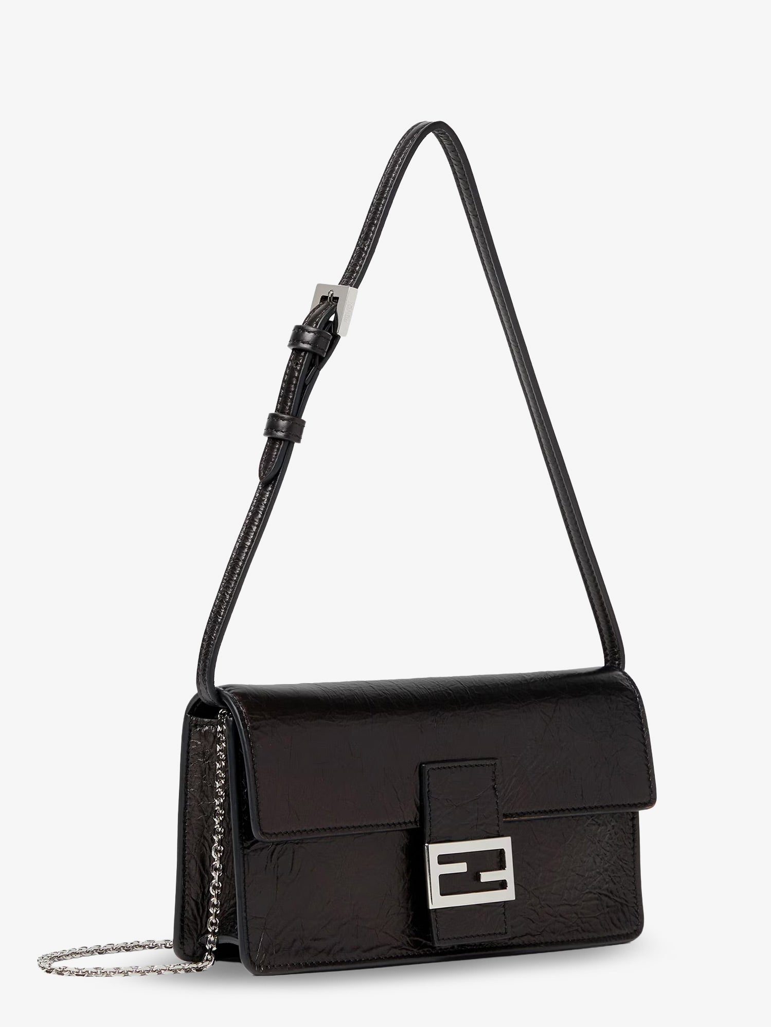 Fendi Women Wallet On Chain Tube Leather Crossbody Bag FENDI