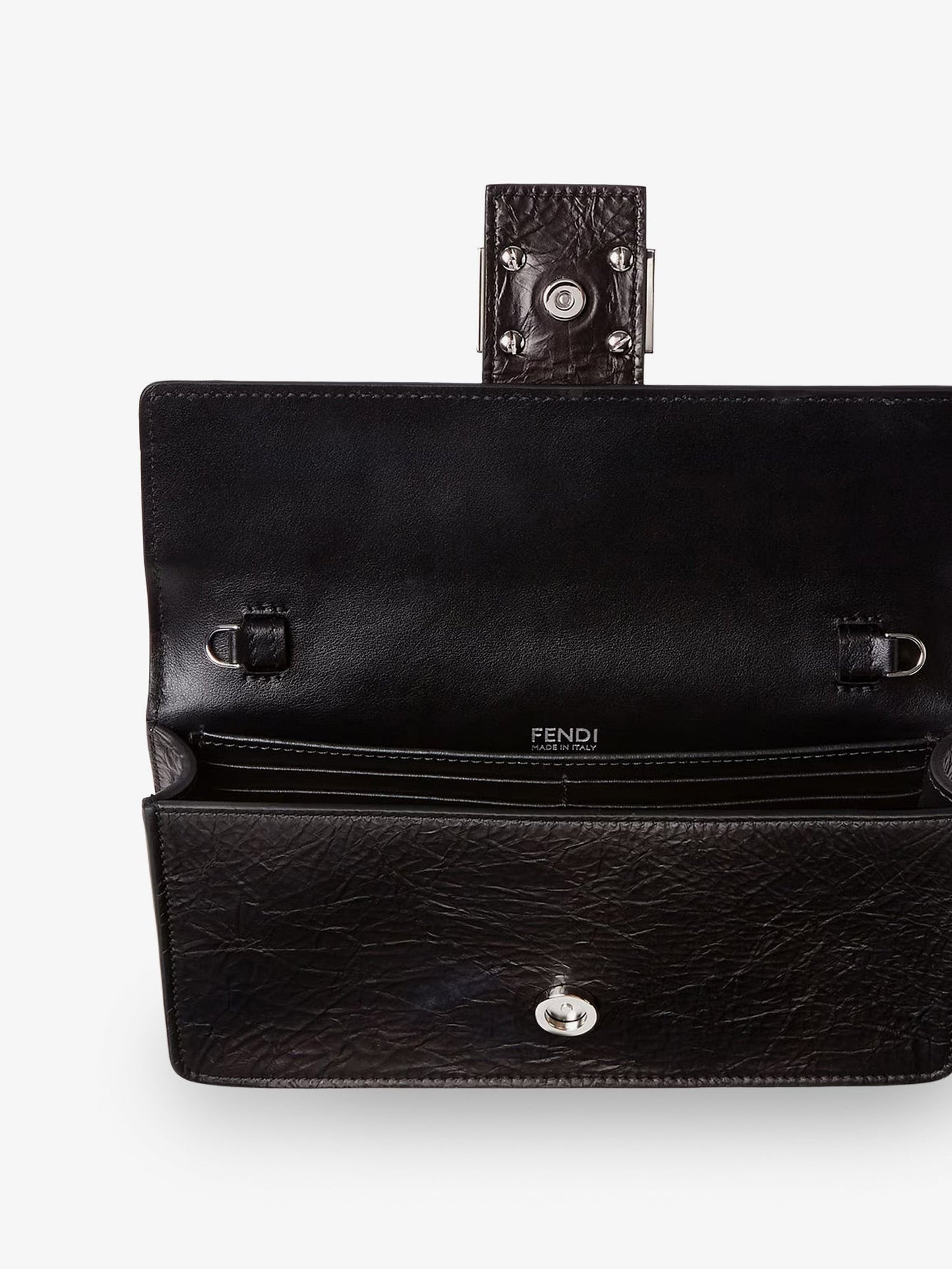 Fendi Women Wallet On Chain Tube Leather Crossbody Bag FENDI