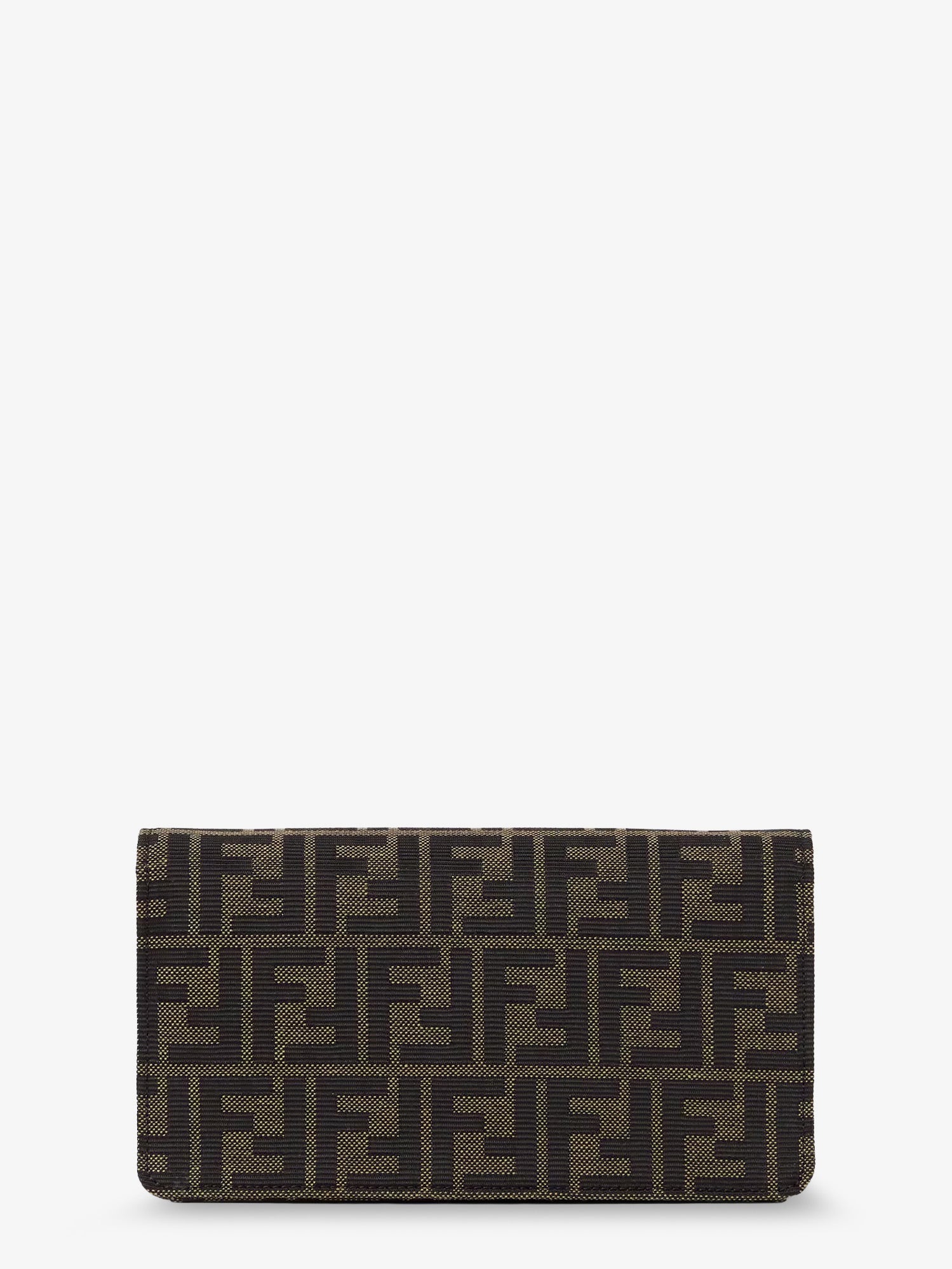 Fendi Women Wallet On Chain Tube Ff Zucca Fabric Crossbody Bag FENDI