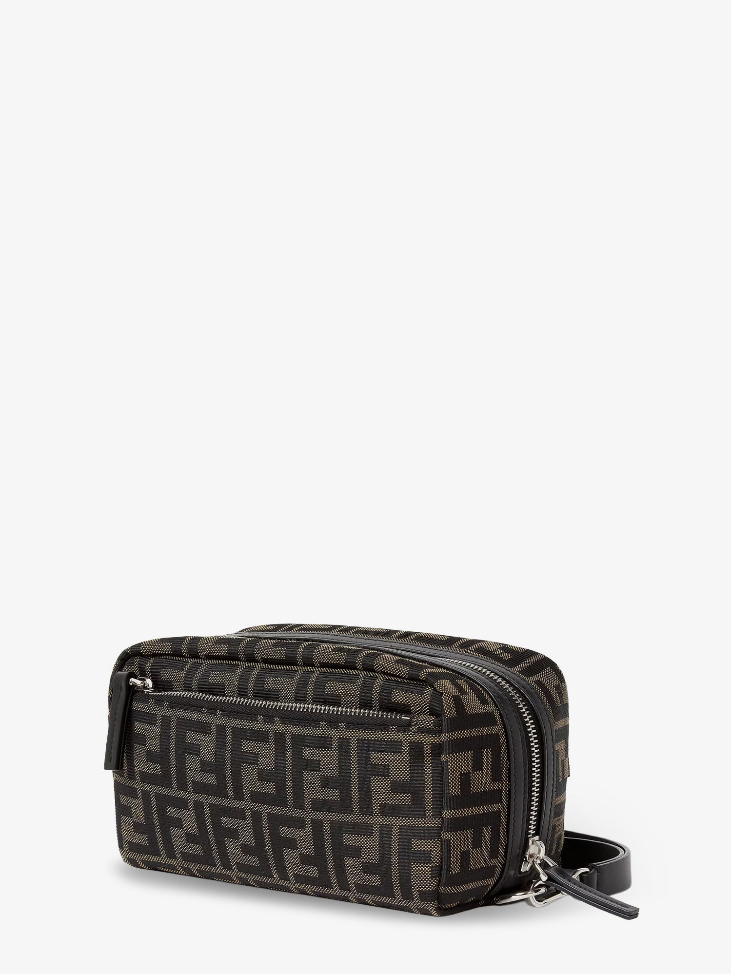 Fendi Men Ff Zucca Jacquard Fabric Clutch Bag FENDI