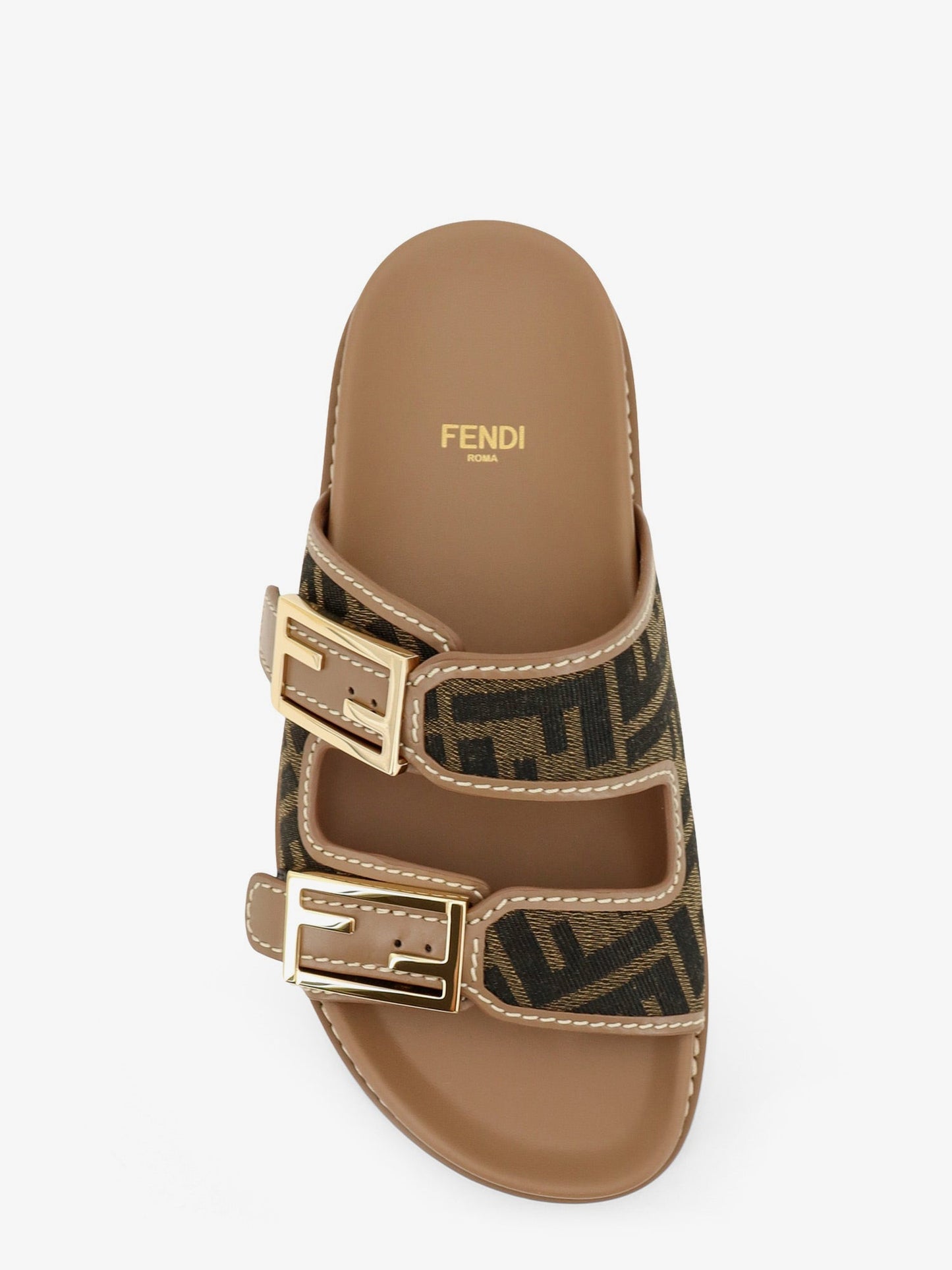 Fendi Women Feel Ff Fabric Sandals FENDI