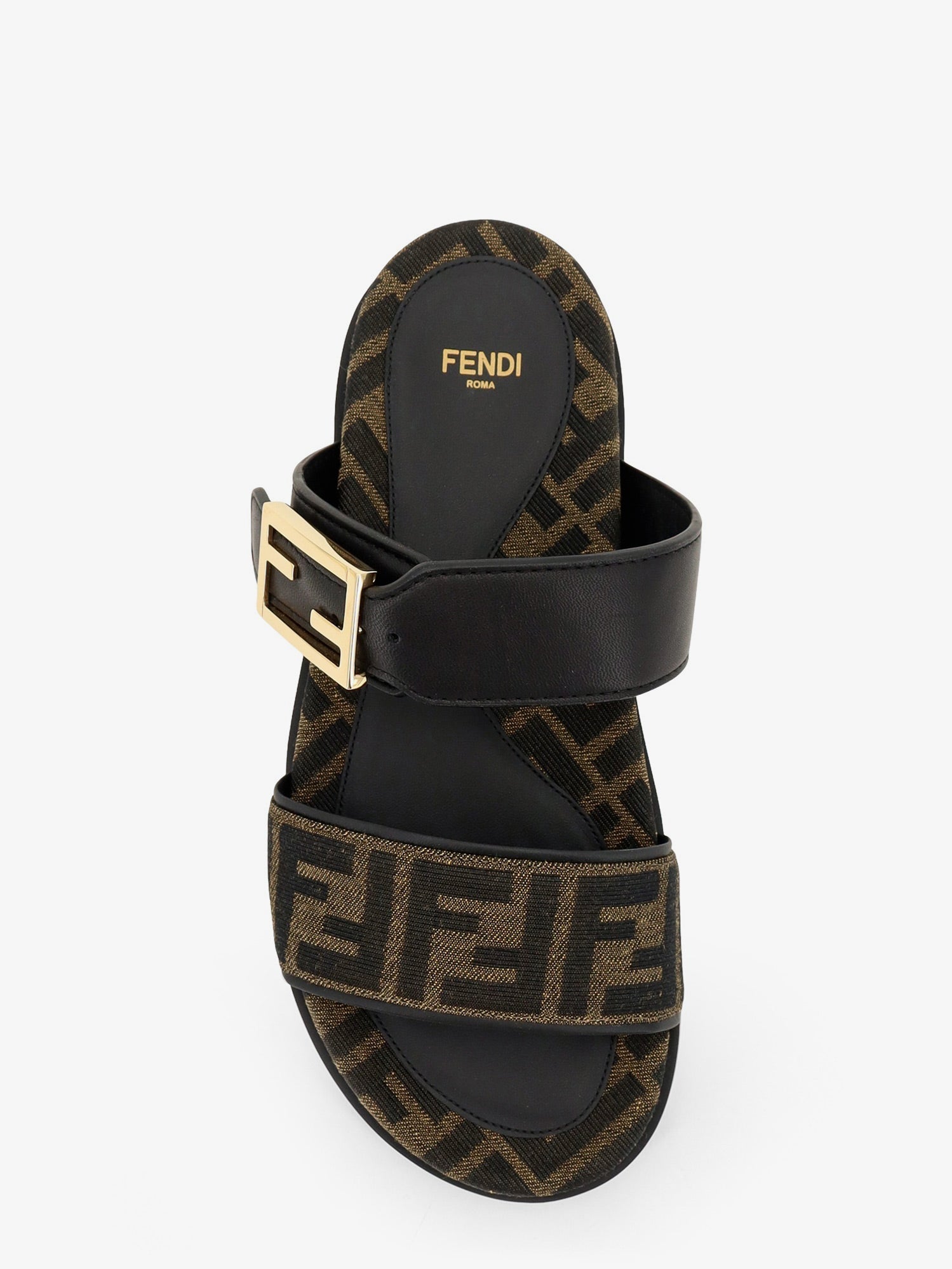 Fendi Women Feel Ff Fabric Sandals FENDI