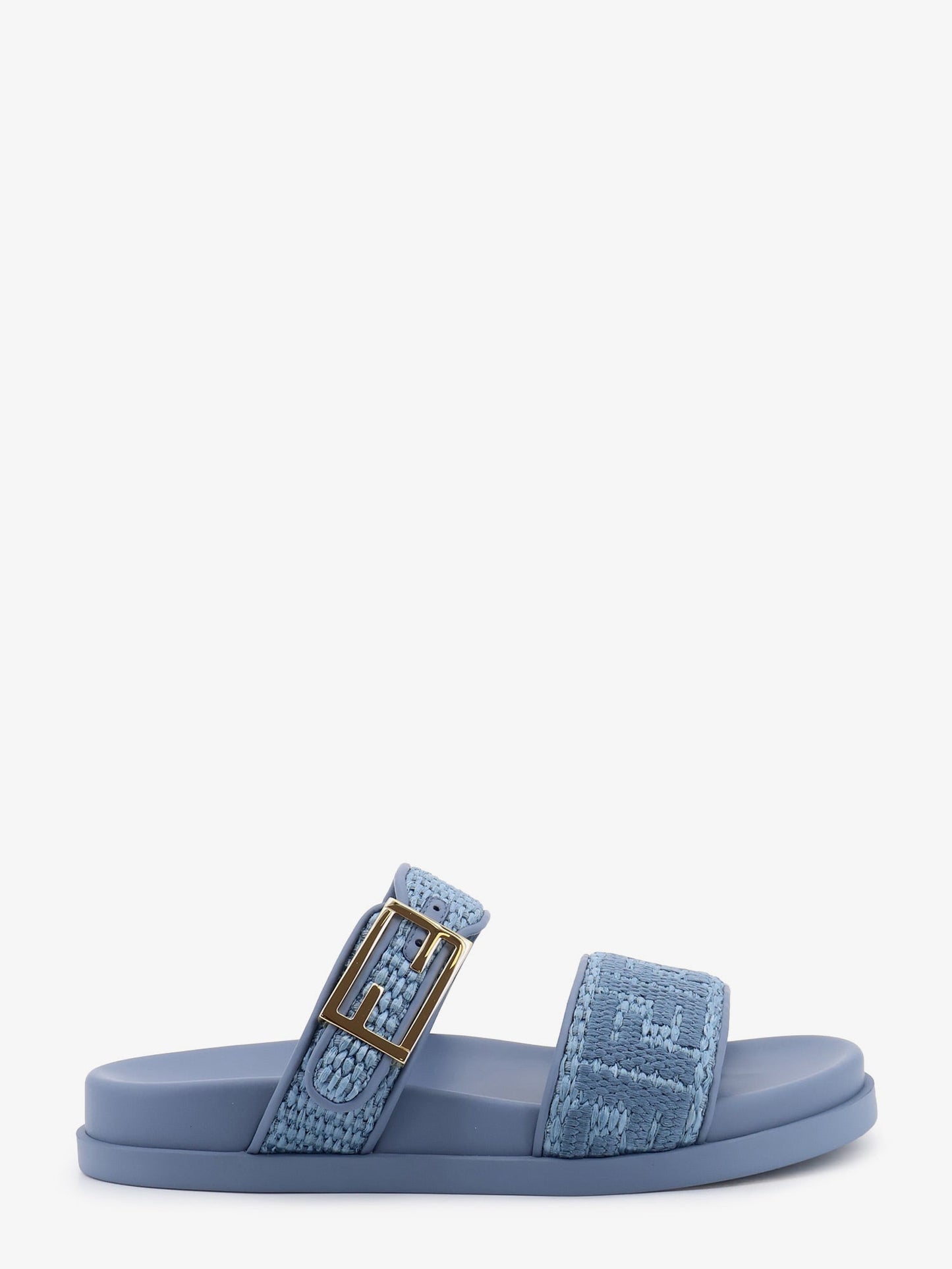 Fendi Women Fendi Feel Woven Rafia Flat Sandals FENDI