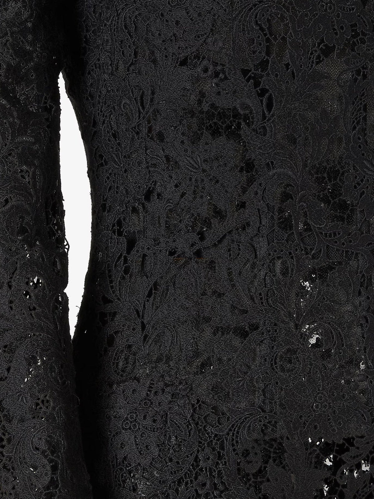 Fendi Women Black Macrame Lace Dress FENDI