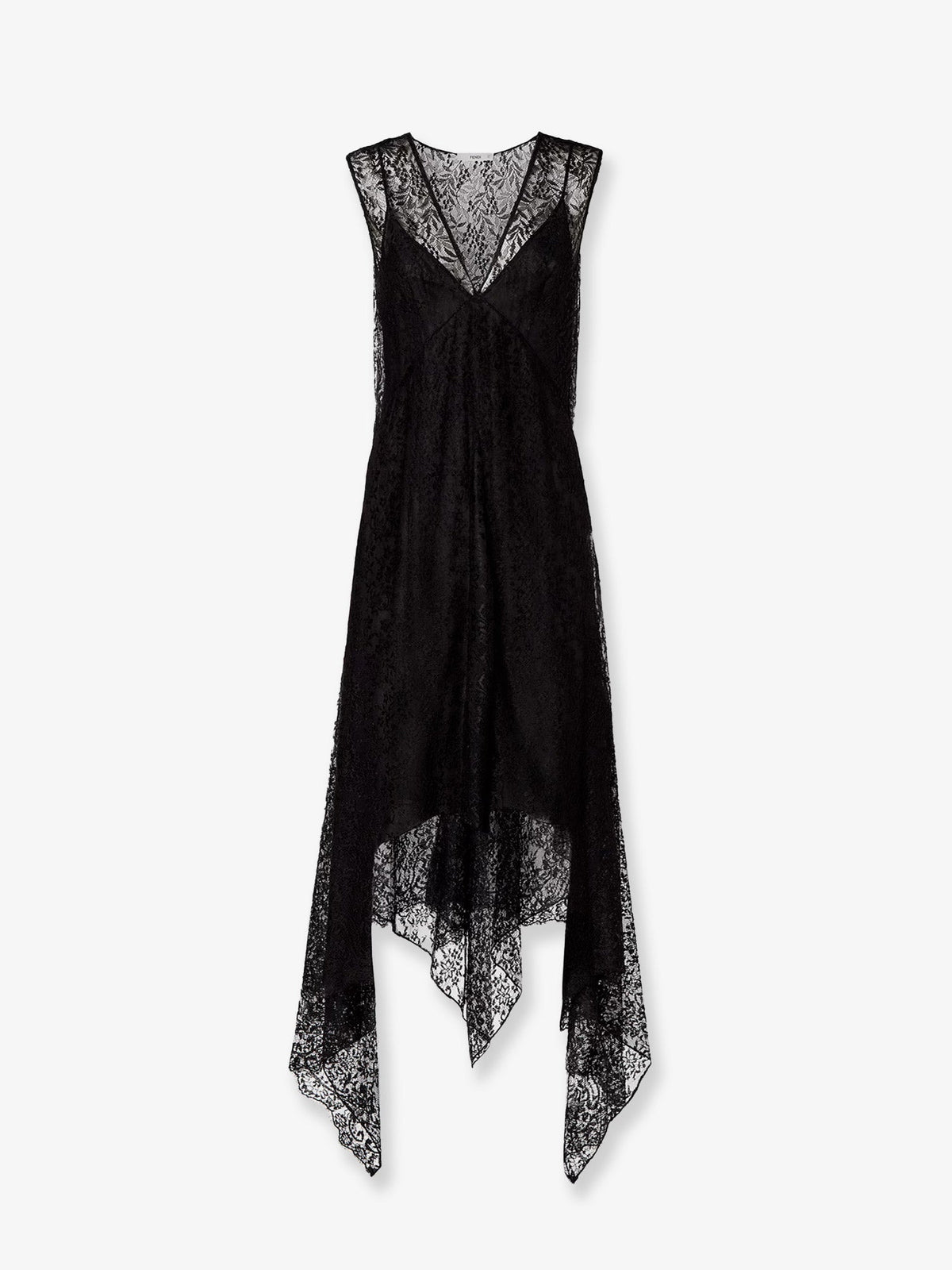 Fendi Women Black "Flowers And Berries" Lace Dress FENDI