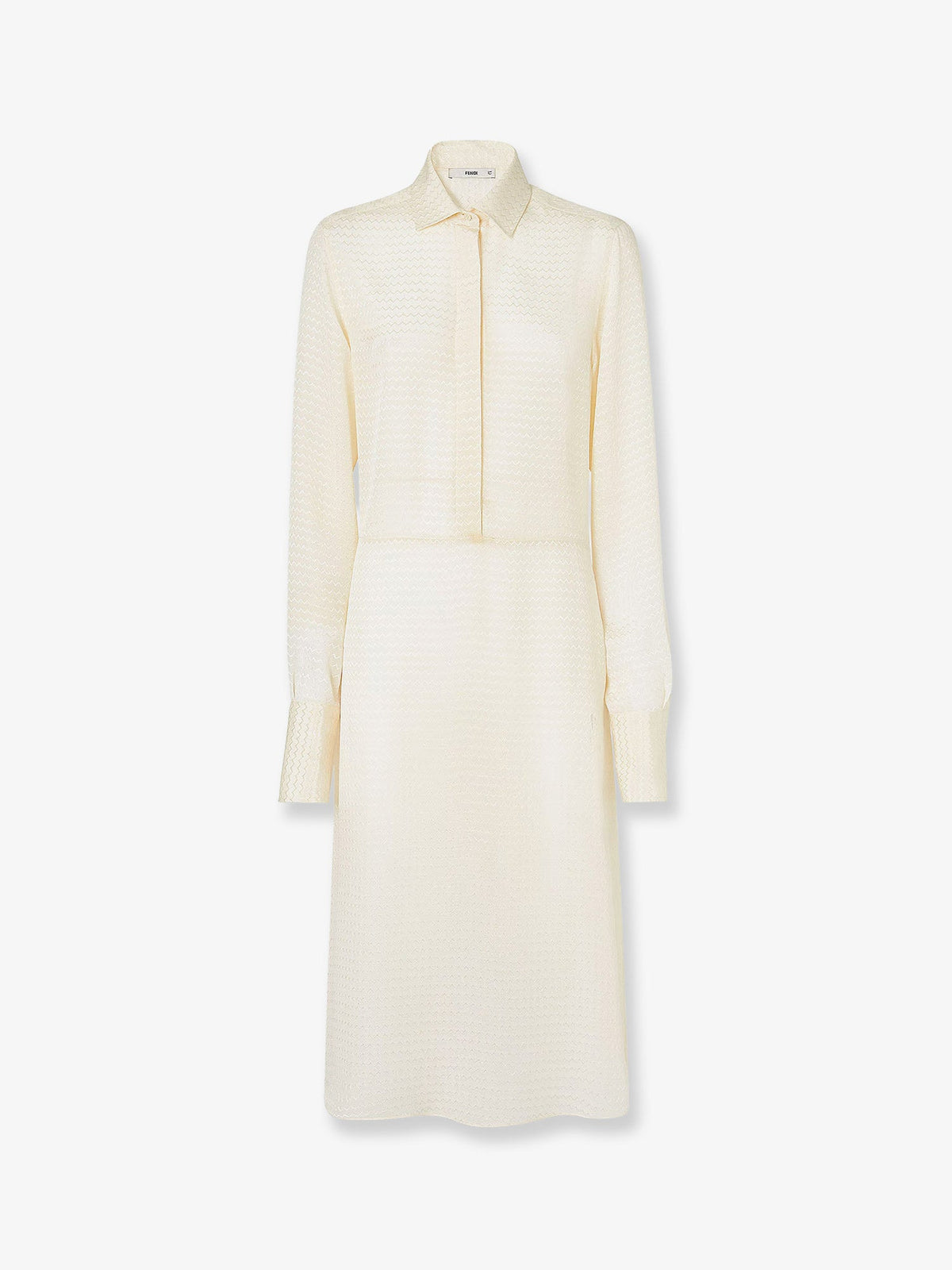 Fendi Women Silk Jacquard Chemisier Dress FENDI
