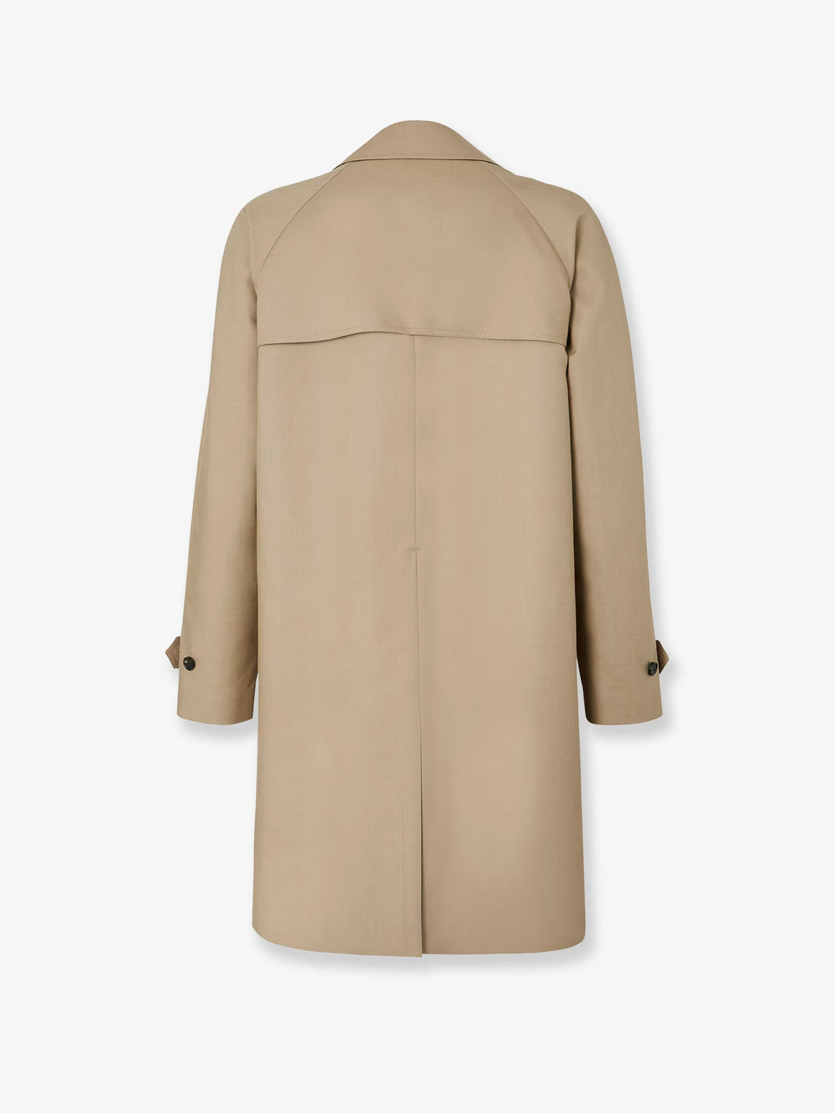 Fendi Men Double-Breasted Mackintosh Fabric Trench FENDI