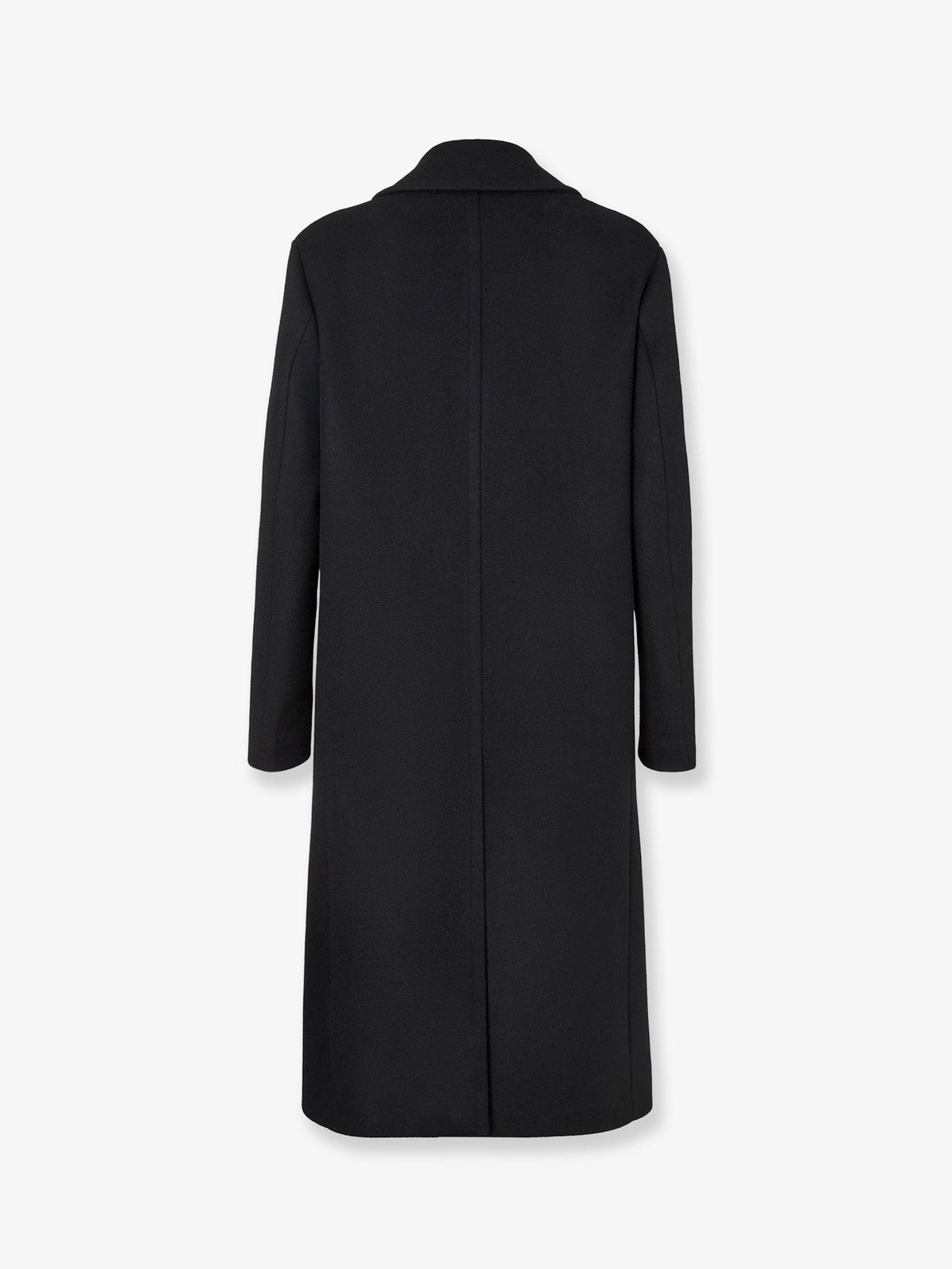 Fendi Men Double-Breasted Wool And Angora Blend Coat FENDI