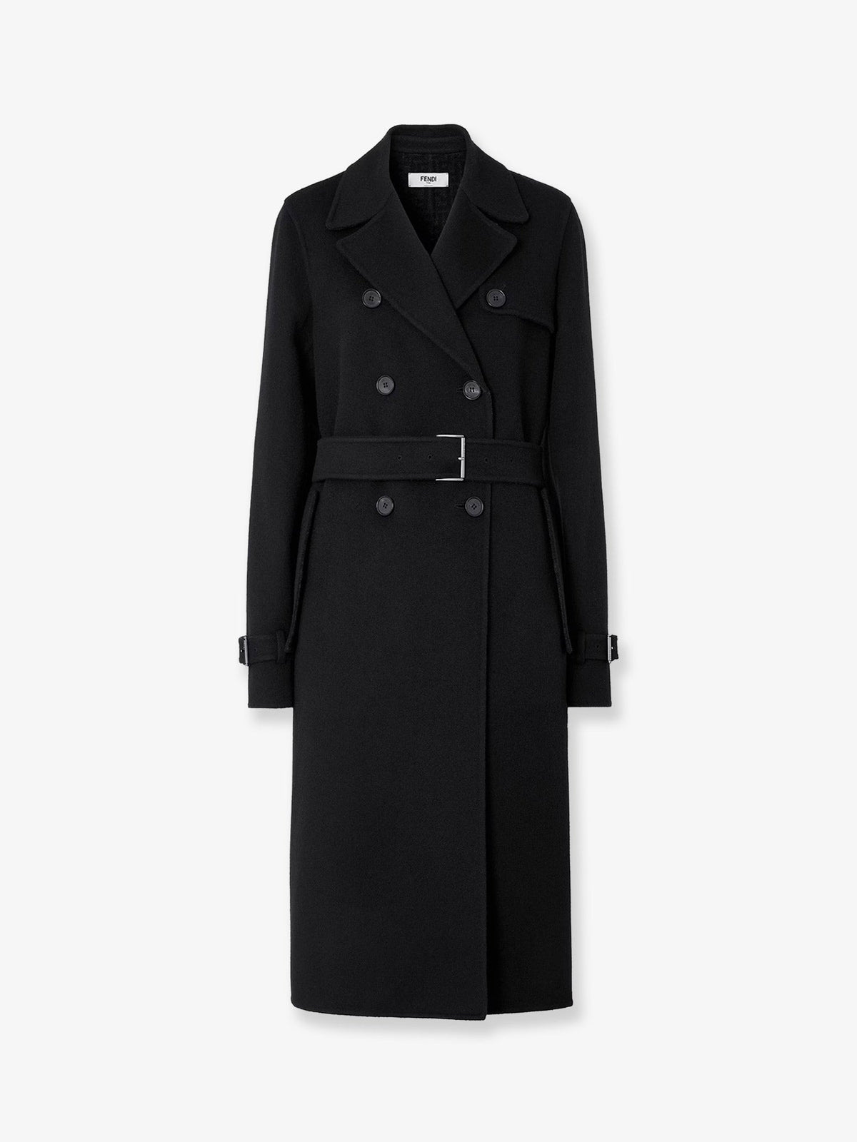 Fendi Women Ff Zucca Virgin Wool Midi Coat FENDI