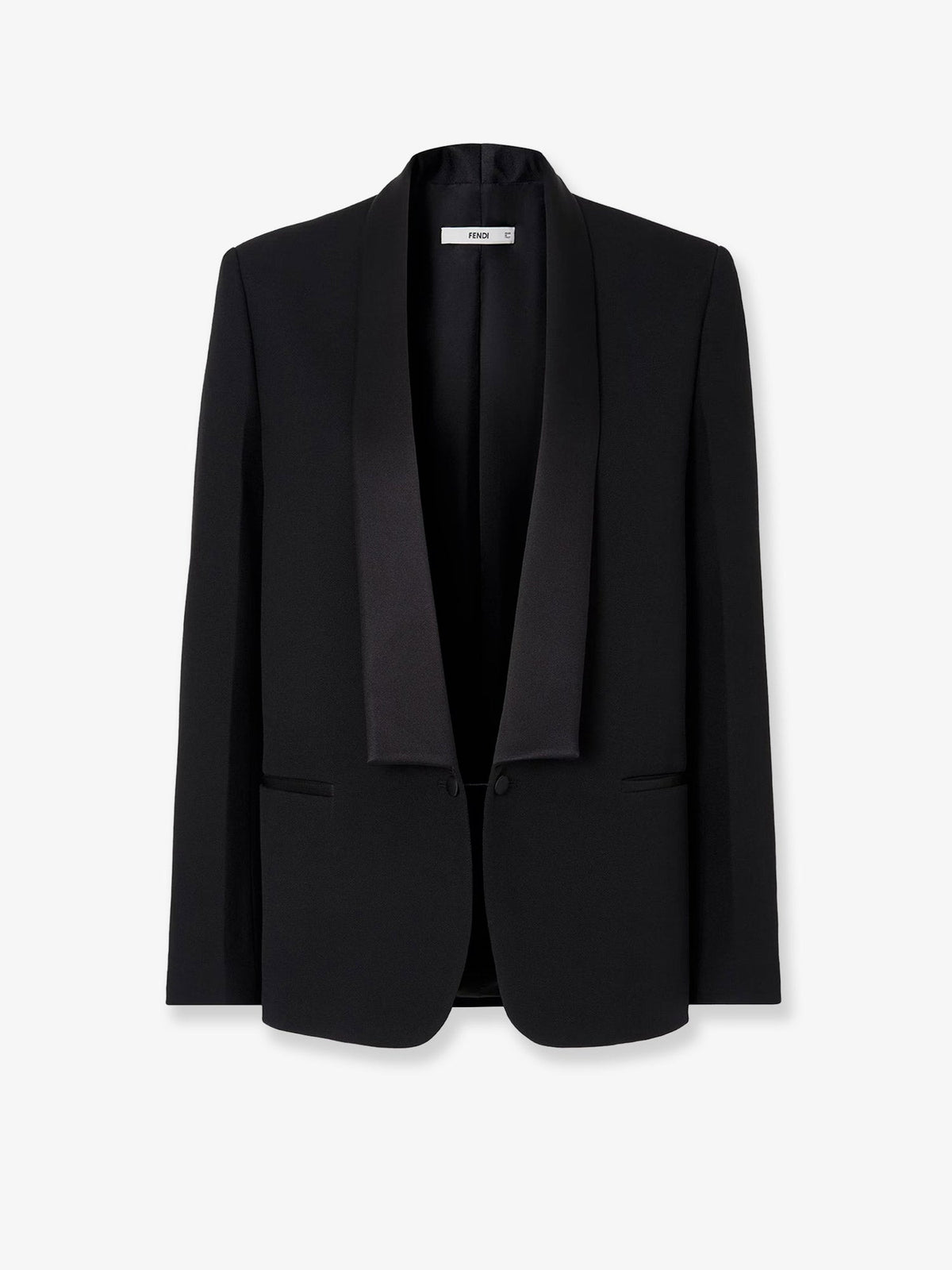 Fendi Women Single-Breasted Virginn Wool Blazer FENDI
