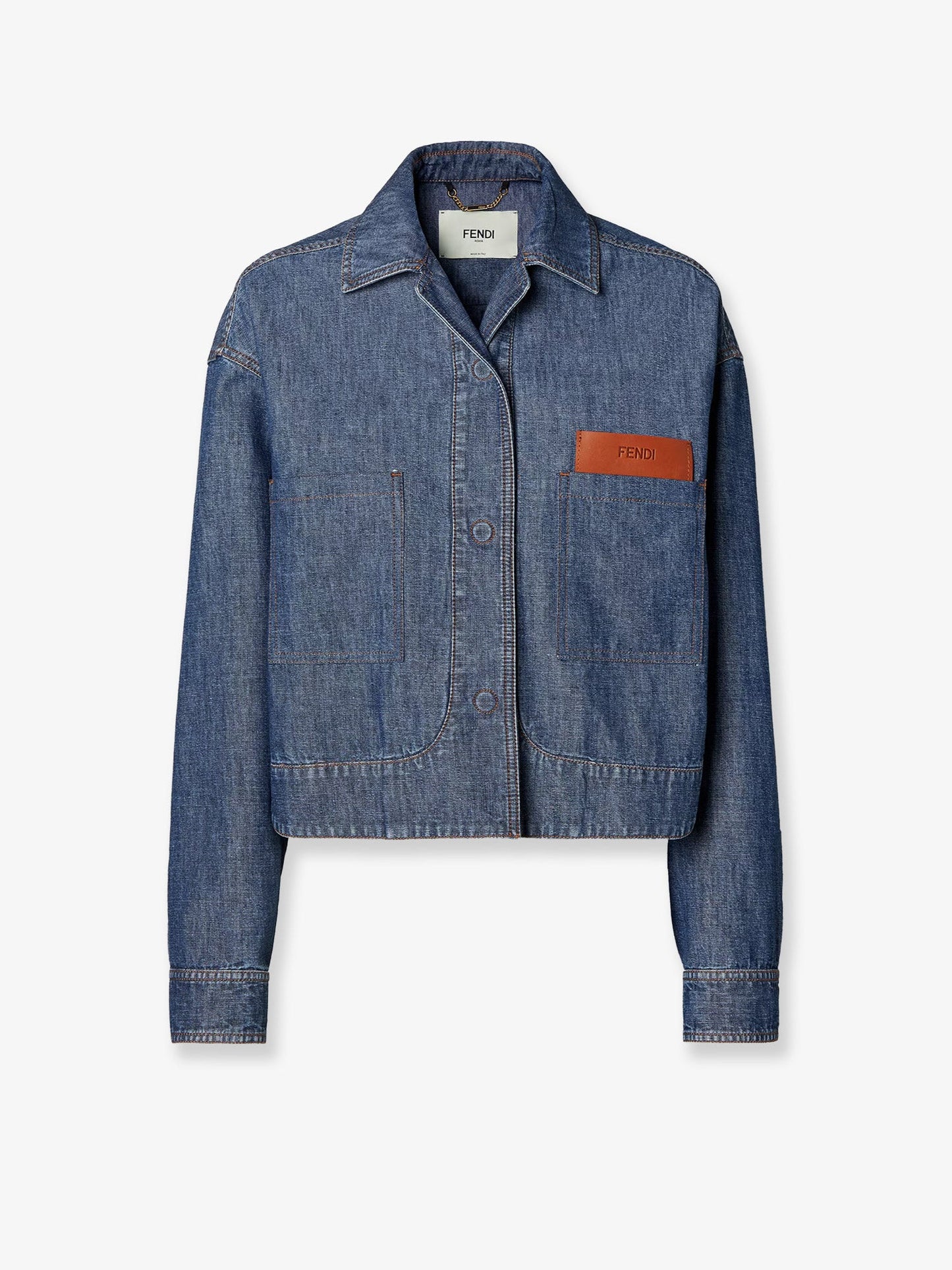 Fendi Women Chambray Denim Jacket FENDI
