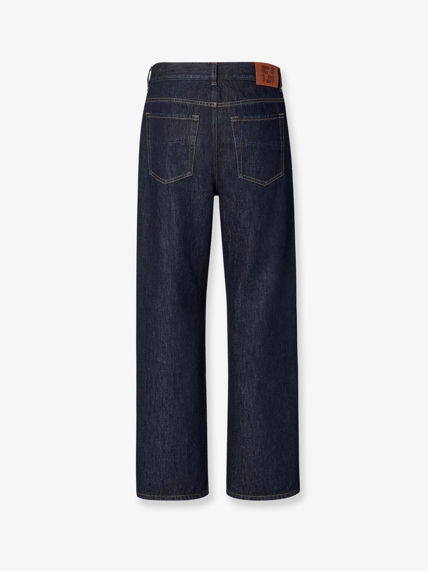 Fendi Men Denim Regular Blu Washed Jeans FENDI