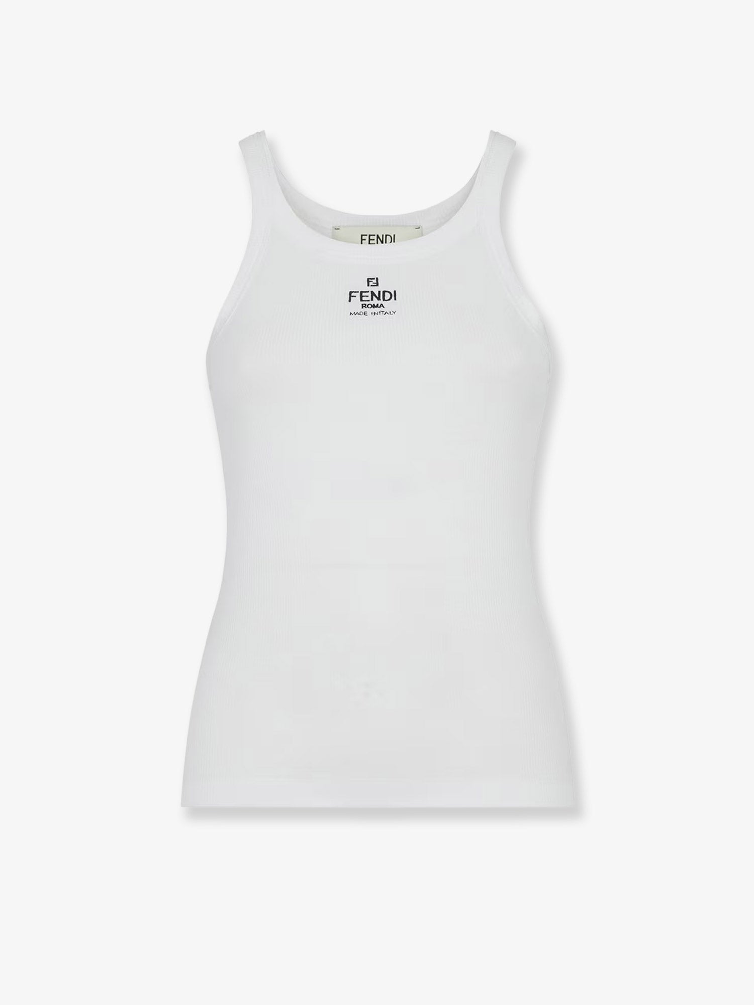 Fendi Women Ribbed Cotton Tank Top FENDI